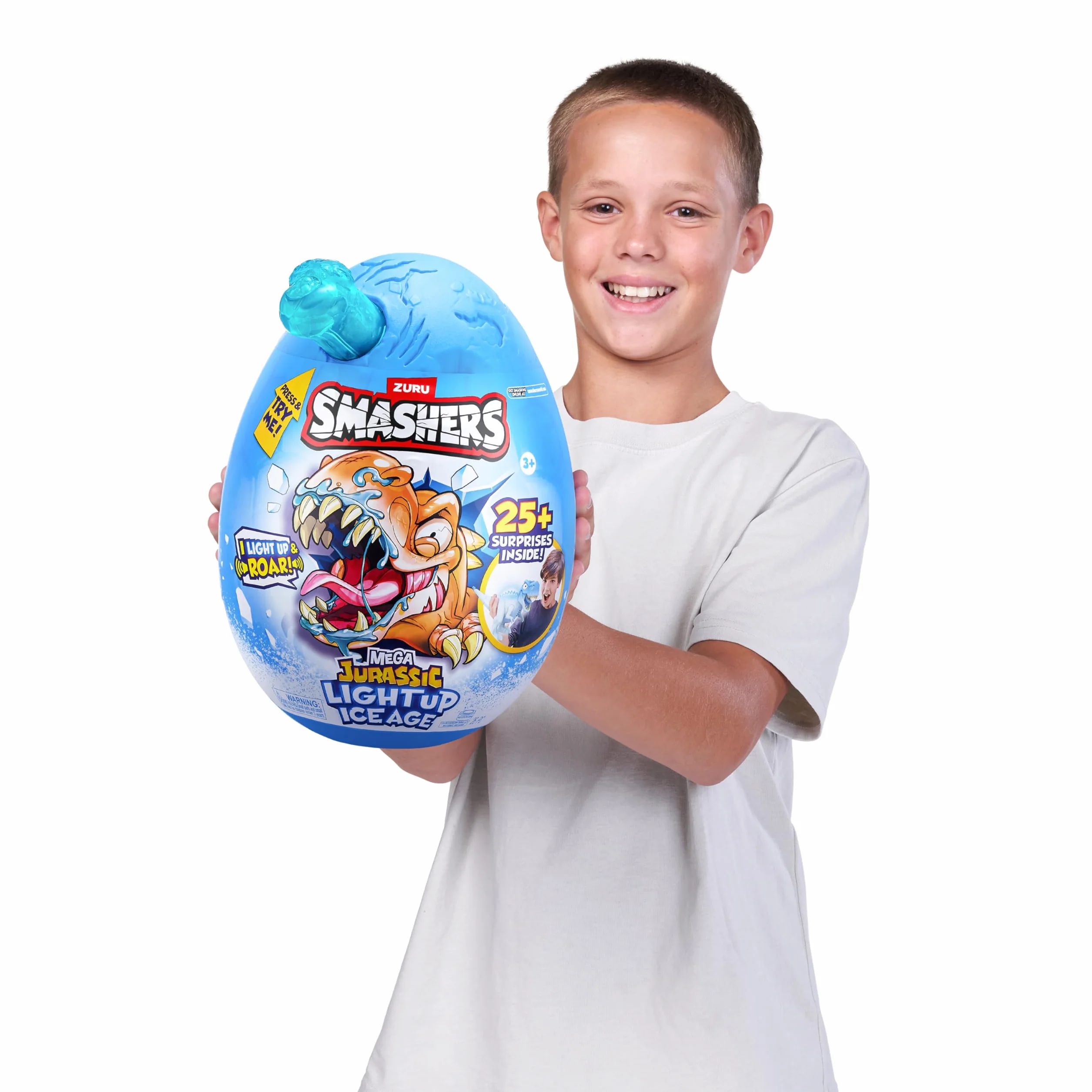 Smashers Mega Jurassic Light Up Ice Age (Spinosaurus) od ZURU, zabawka dla chłopców