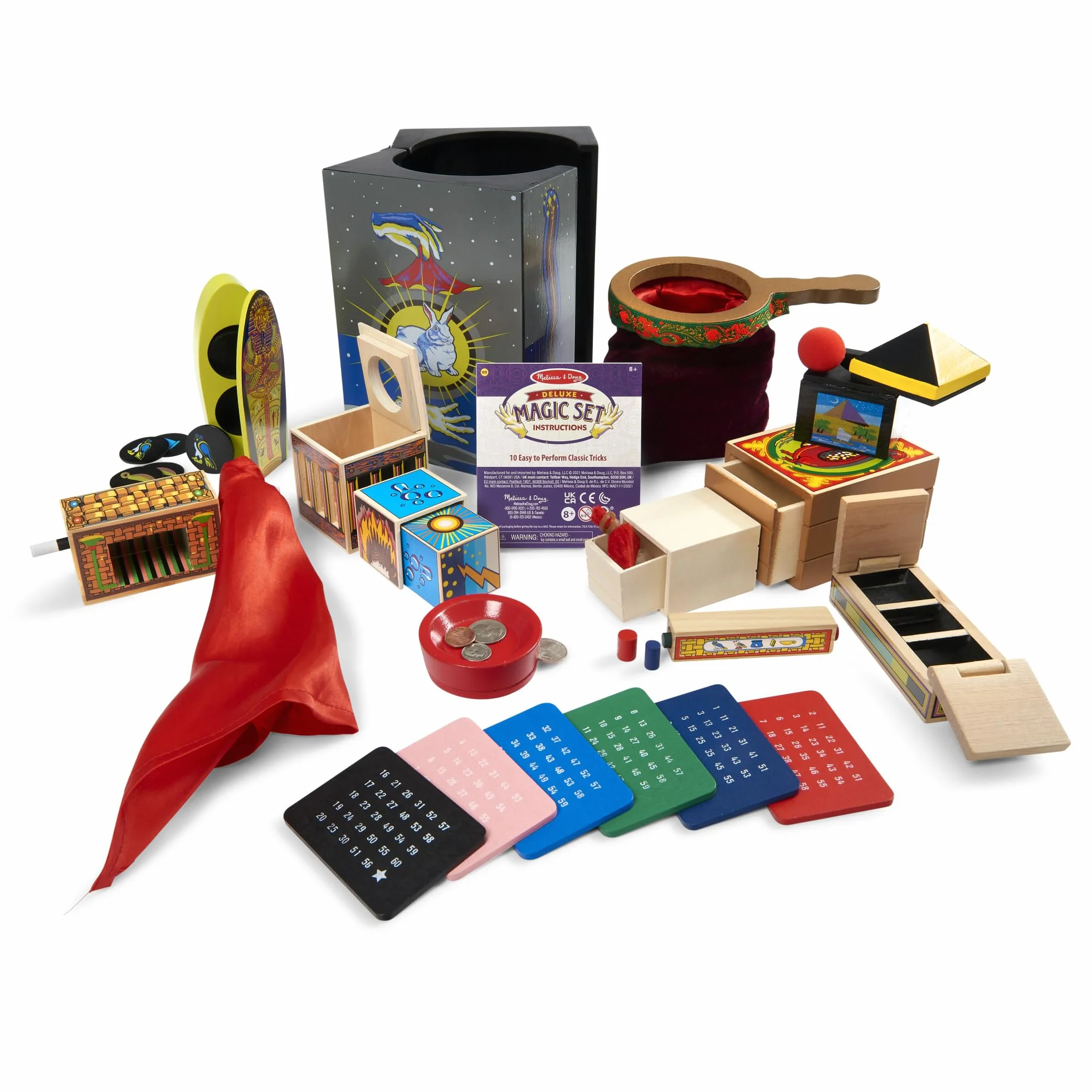 Melissa & Doug Luksusowy zestaw magiczny | Zabawa z odgrywaniem ról | Zestaw zabawkowy | 8+ | Prezent dla chłopca lub dziewczynki