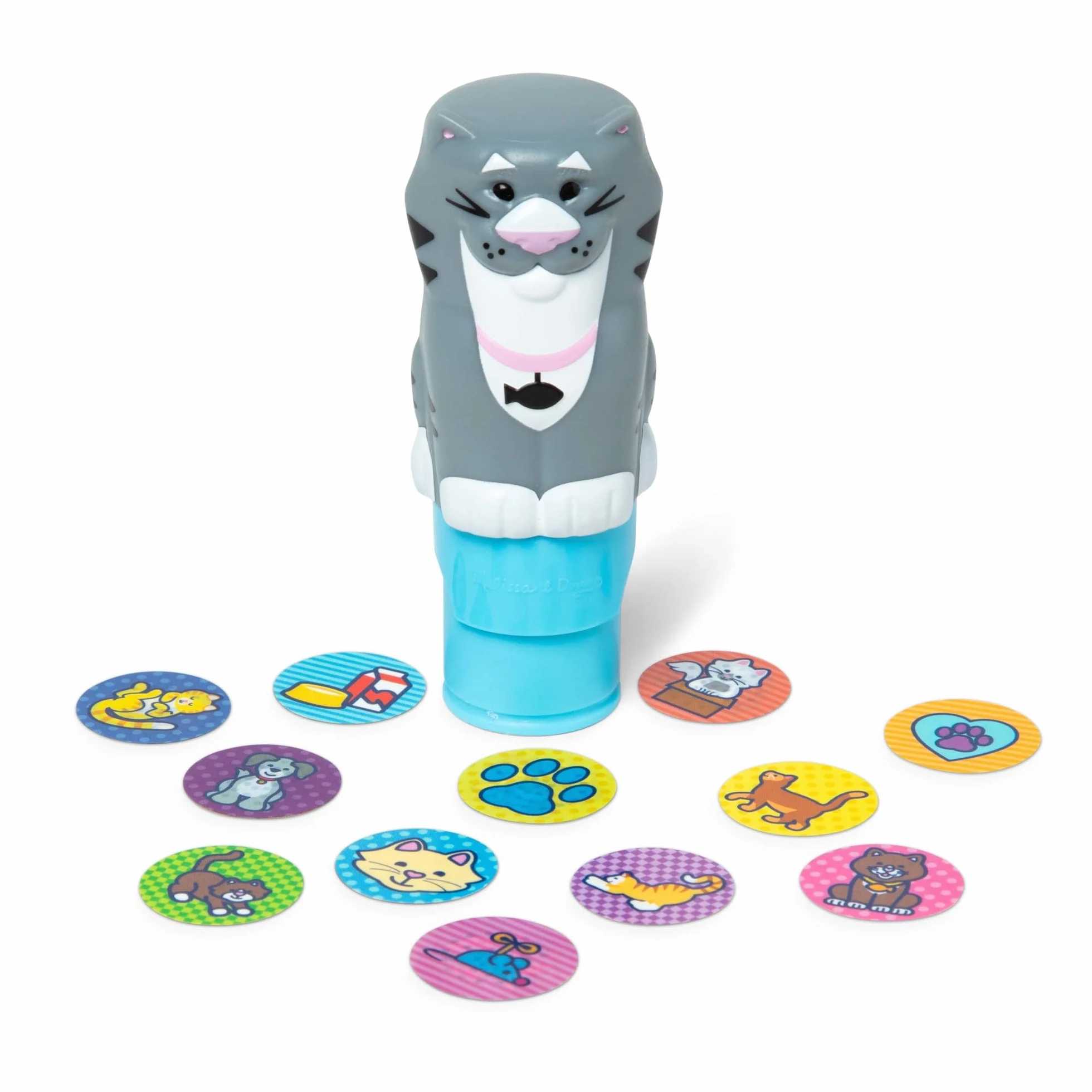 Melissa & Doug Naklejka Wow!™ Pakiet kota: 24-stronicowa podkładka do aktywności, stempel naklejki, mini podkładka do aktywności, 500 naklejek, sztuka i rzemiosło zabawka Fidget kolekcjonerska postać