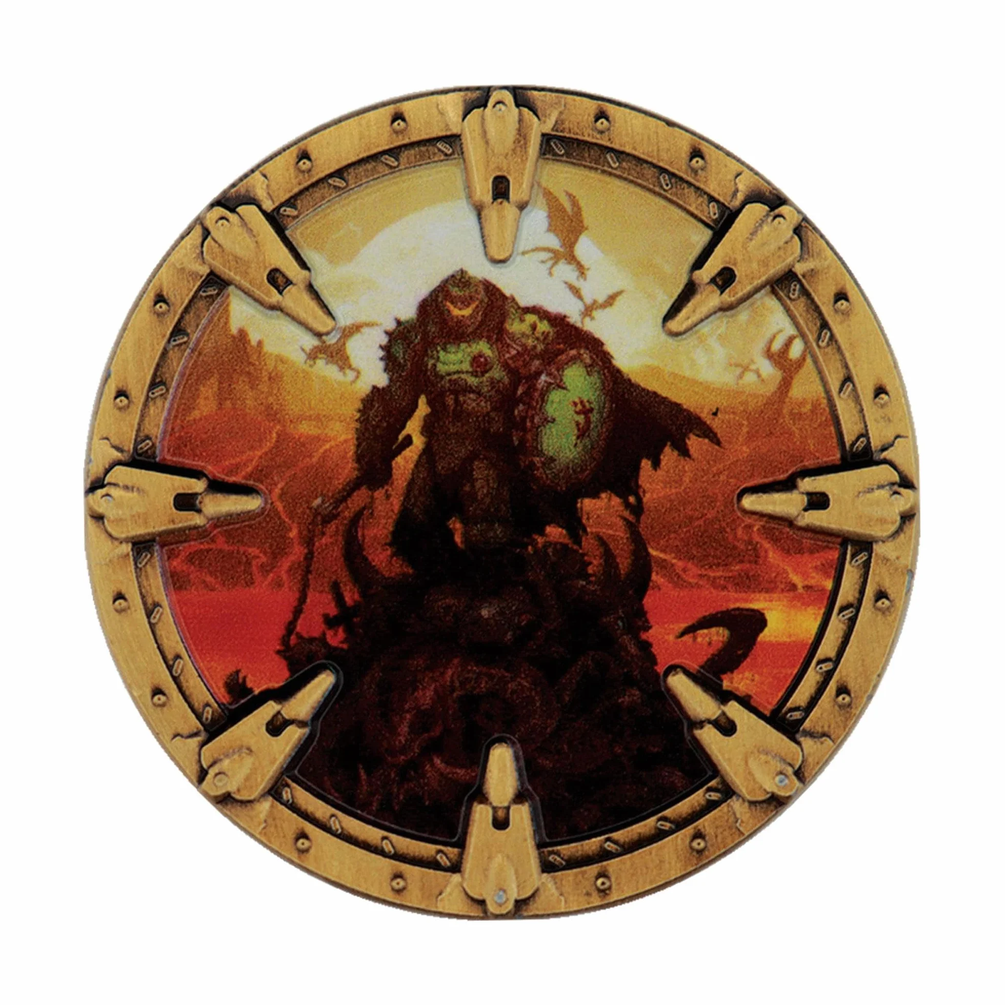 FaNaTtik DOOM: The Dark Ages Slayer moneta kolekcjonerska – edycja limitowana, oficjalnie licencjonowana, prezent premium dla graczy dla kolekcjonerów i fanów