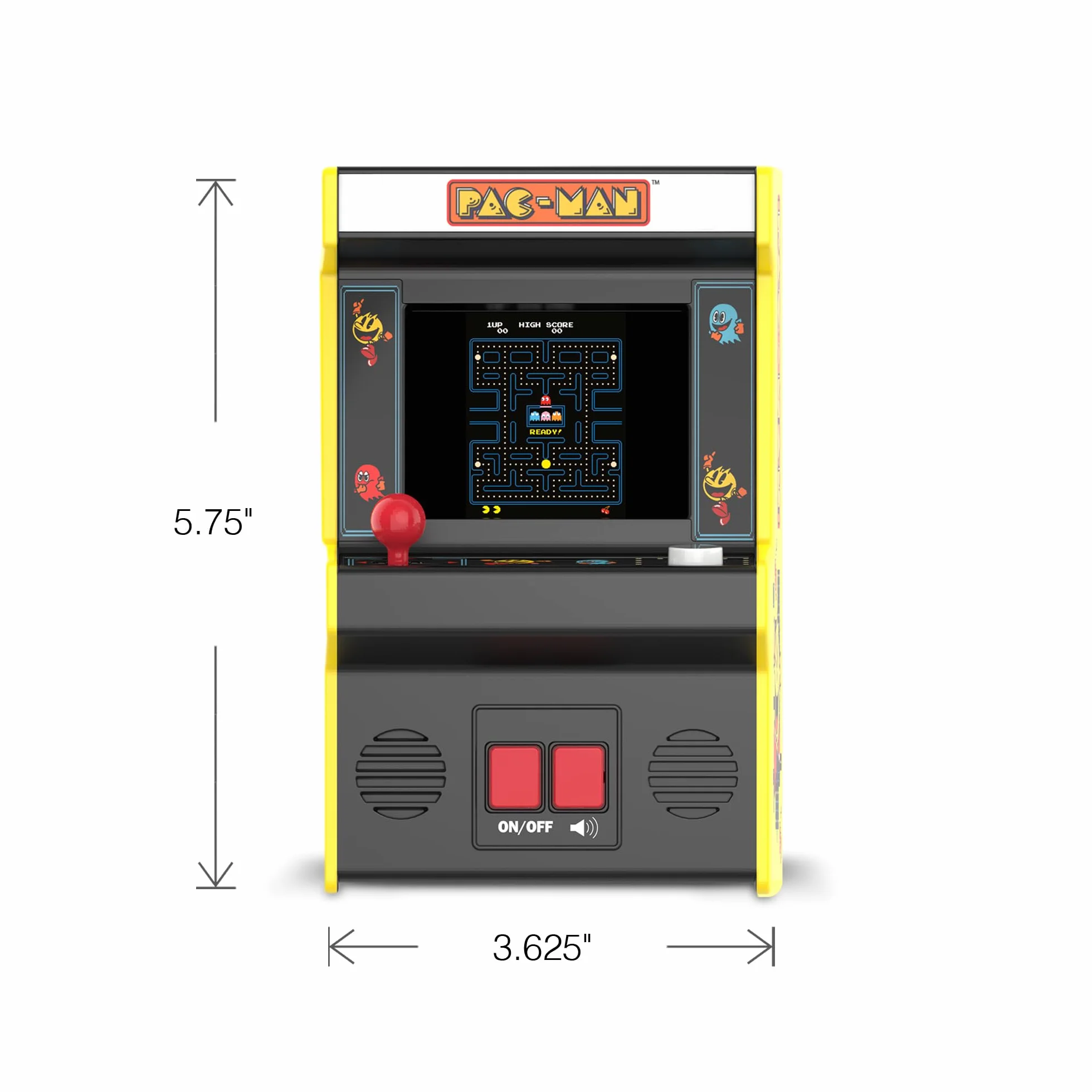 Arcade Classics Pac-Man - Mini gra zręcznościowa retro, 4-kolorowy ekran, idealny prezent dla dzieci w wieku 8-98 lat
