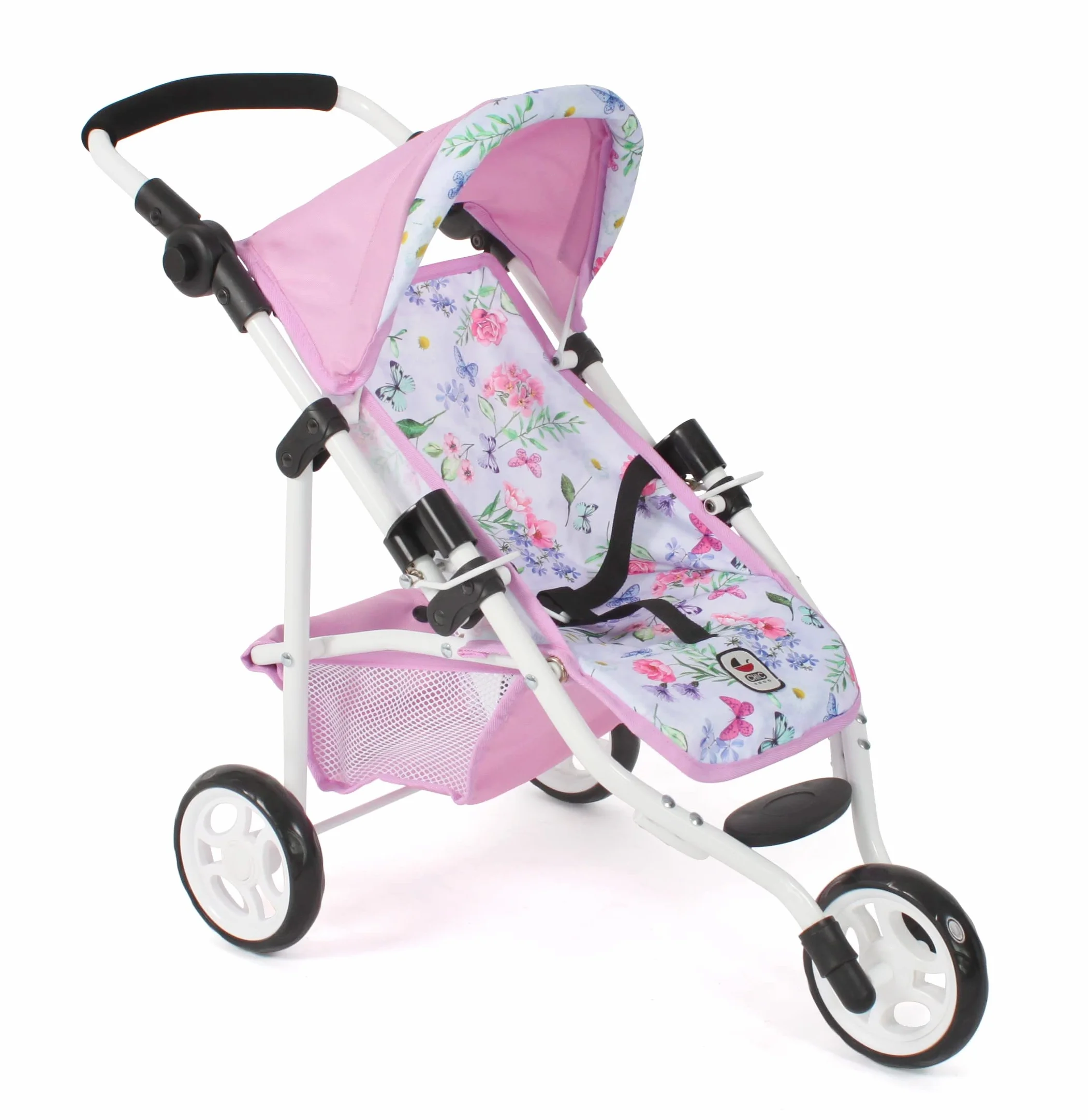 Bayer Chic 2000 - Buggy dla lalek Lola, joggery dla lalek, wózek dla lalek, kwiaty, 612-53, kwiaty, różowy, 70 x 33 x 62 cm
