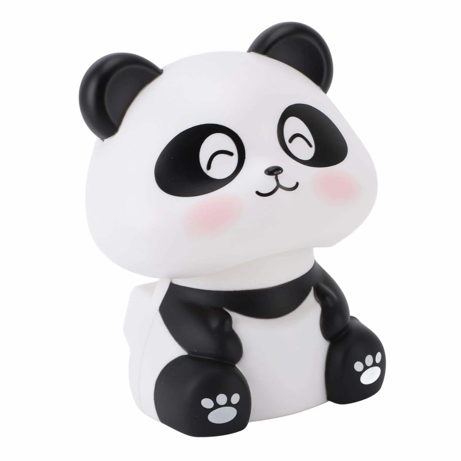 Kiwająca Głowa Panda, Figurka Pandy Słonecznej, Szczęście, Bogactwo, Witaj w Domu na Desce Rozdzielczej Samochodu (Mrużące oczy)