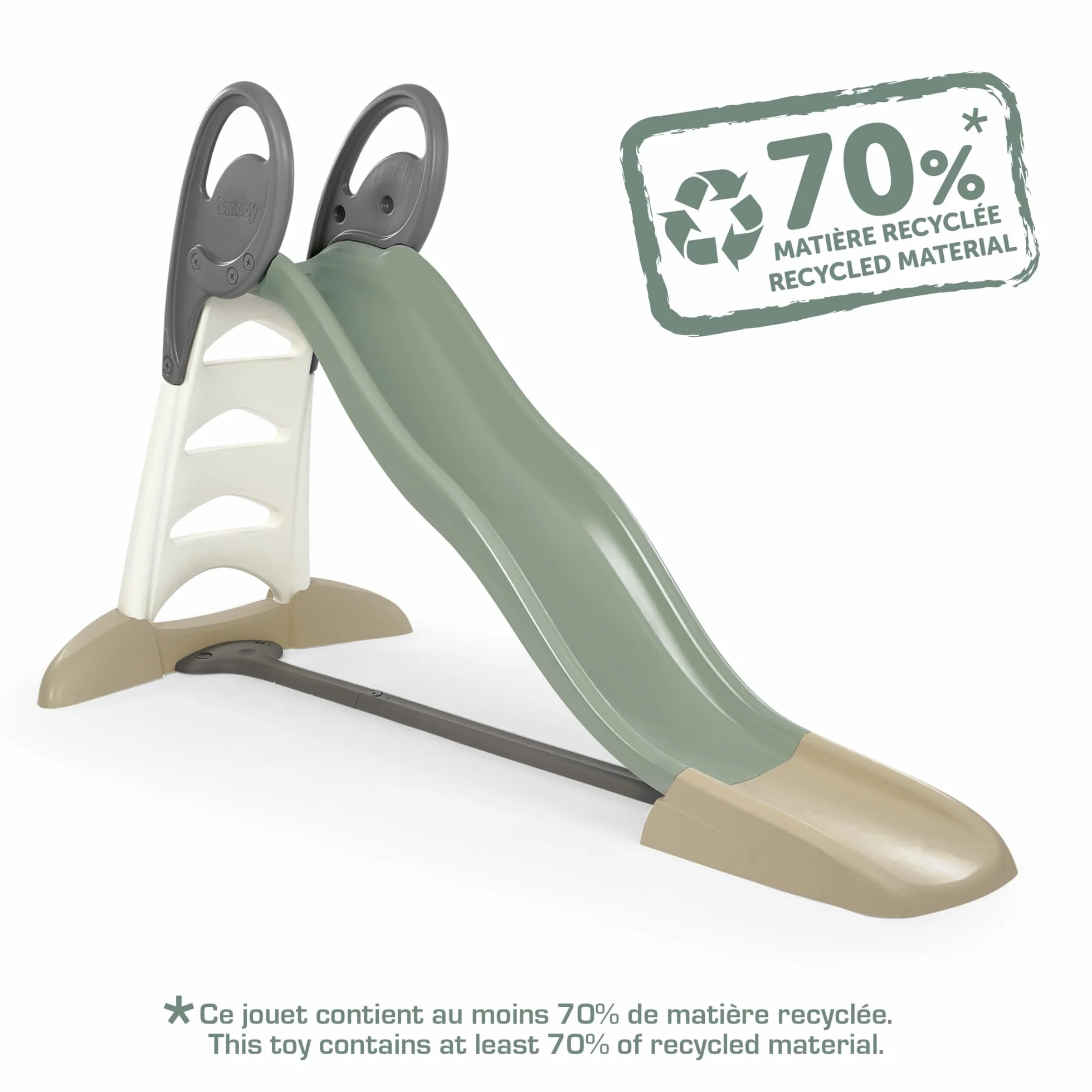 Smoby Life - zjeżdżalnia XL - 2m30 podwójna poślizg - gra outdoorowa dla dzieci - plastik z recyklingu - od 3 lat - 820303