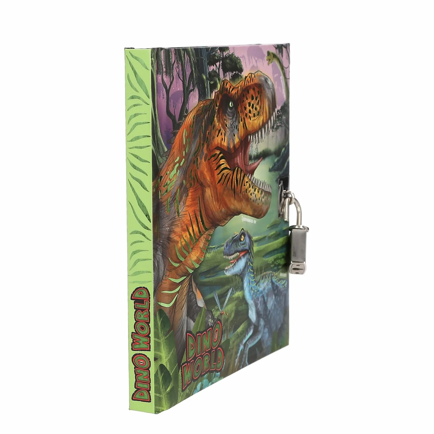 Depesche 13244 Dino World - pamiętnik z zamkiem, książka z motywami dinozaurów i 192 kolorowymi ilustracjami w linie