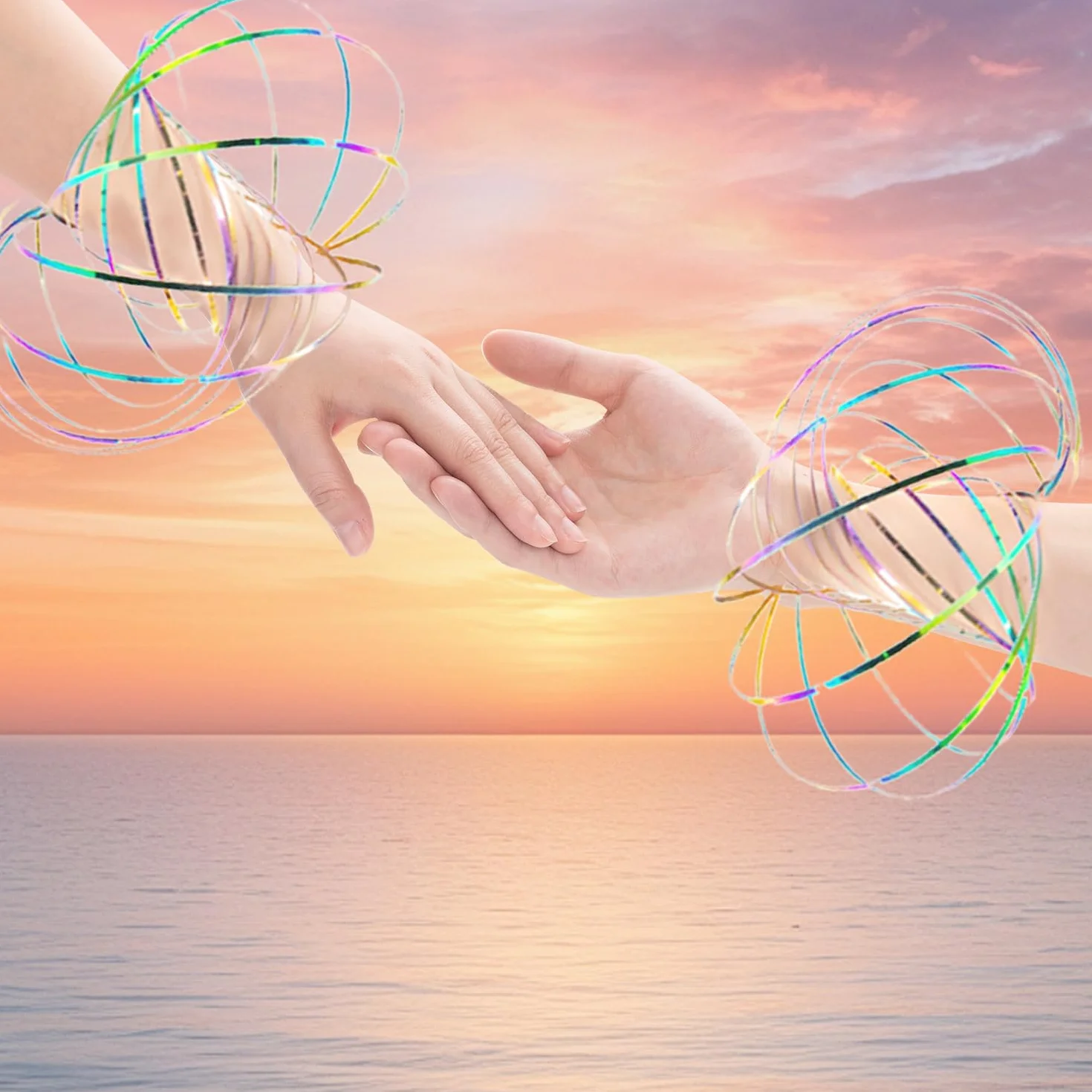 Flow Ring Magic 3D Geometryczny spiralne ramię Spinner zabawka - interaktywna gra festiwalowa antystresowa