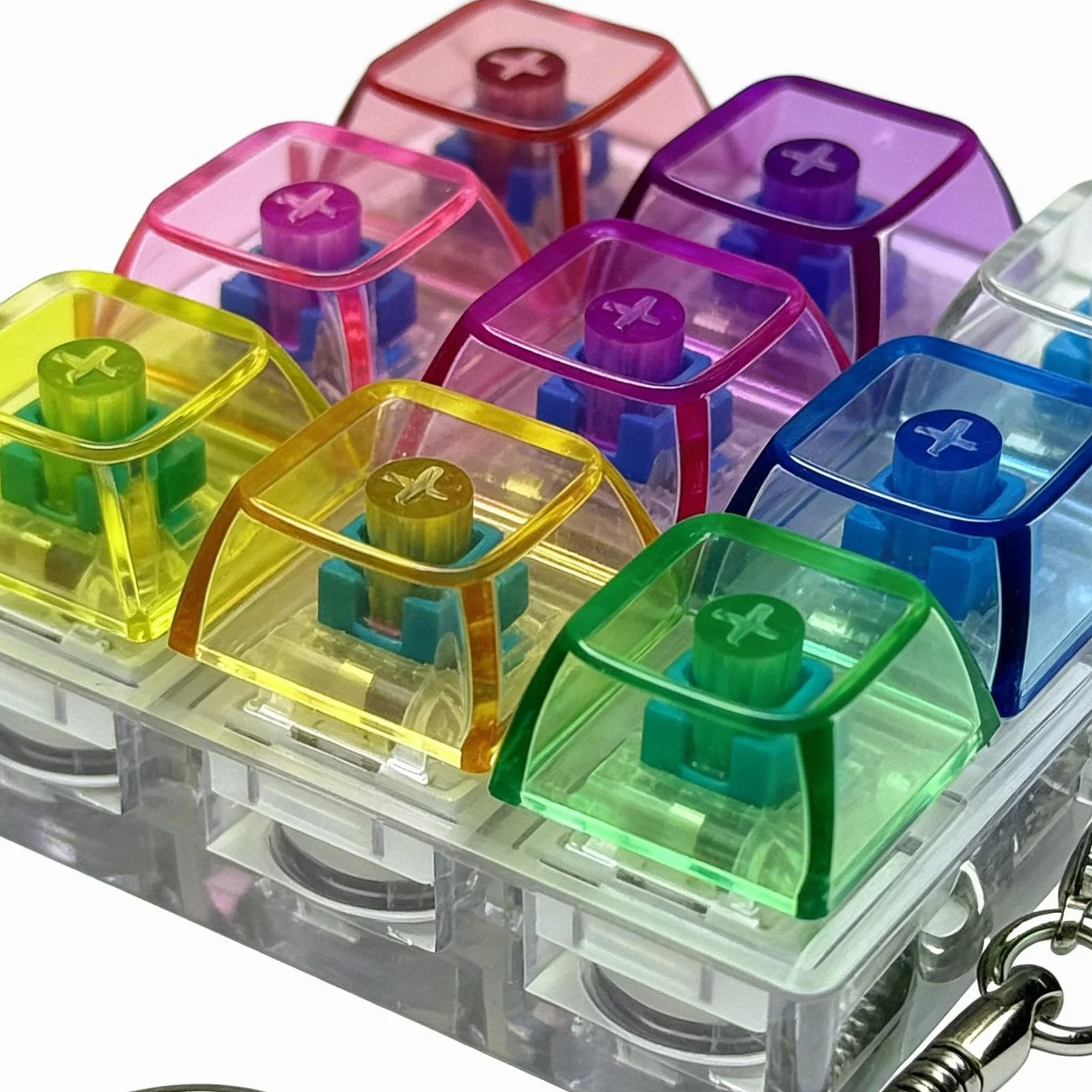 Klawiatura Fidget | 9 sensorycznych przycisków | Zabawka antystresowa z kliknięciem ze światłem, do szkoły pracy, domu, samochodu, samolotu, podróży, na imprezę