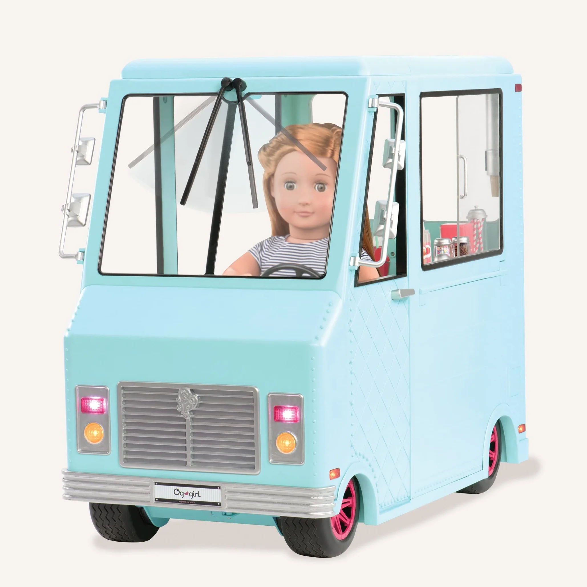 Our Generation 44487 OG (Ice Cream Truck wózek na lody, niebieski