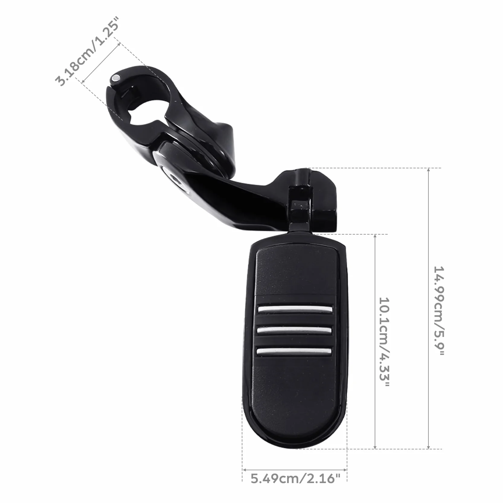TCMT Podnóżki autostrady 32 mm - podpórka pod stopę kompatybilna z Electra Road King Street Glide Touring (czarne)