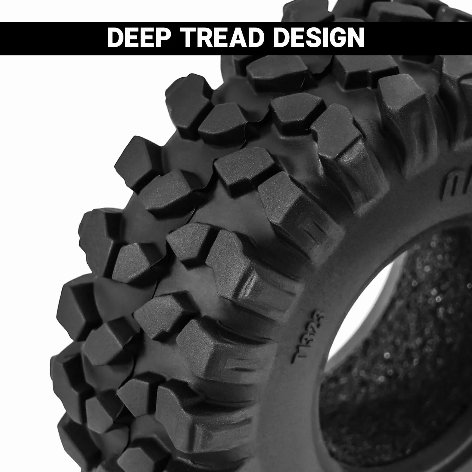 INJORA 3.3 cm Rock Crawling Tires - Obsidian S5 Opony do 1/18 1/24 RC Crawler Car Upgrade(T1323)