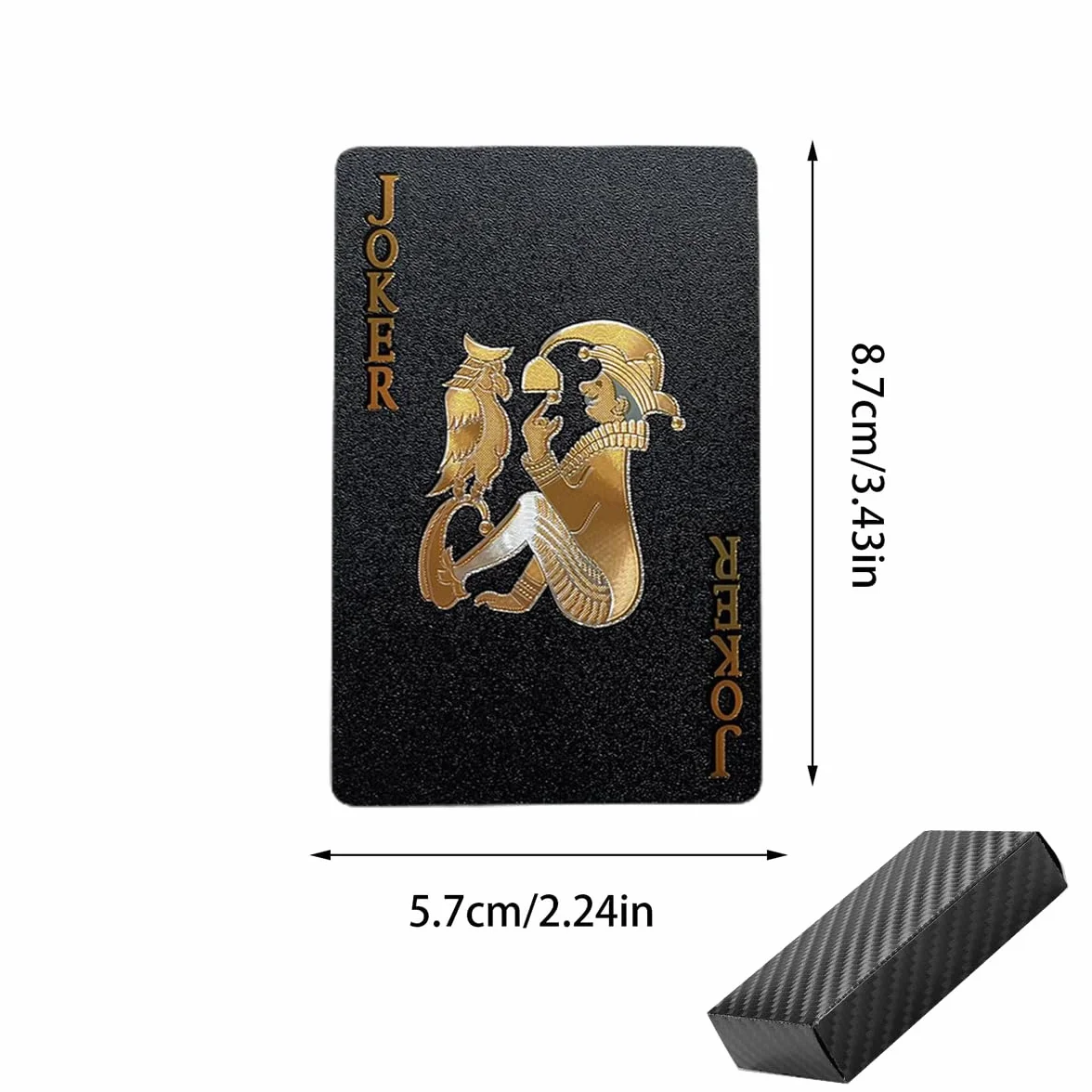 Shirene Black Foil Poker, 2 szt. fajnych czarnych kart do gry, wodoodporne, plastikowe, nowość, karty do pokera, zestaw 54 wykwintnych czarnych kart do gry w pokera z folią, do interakcji rodzinnych