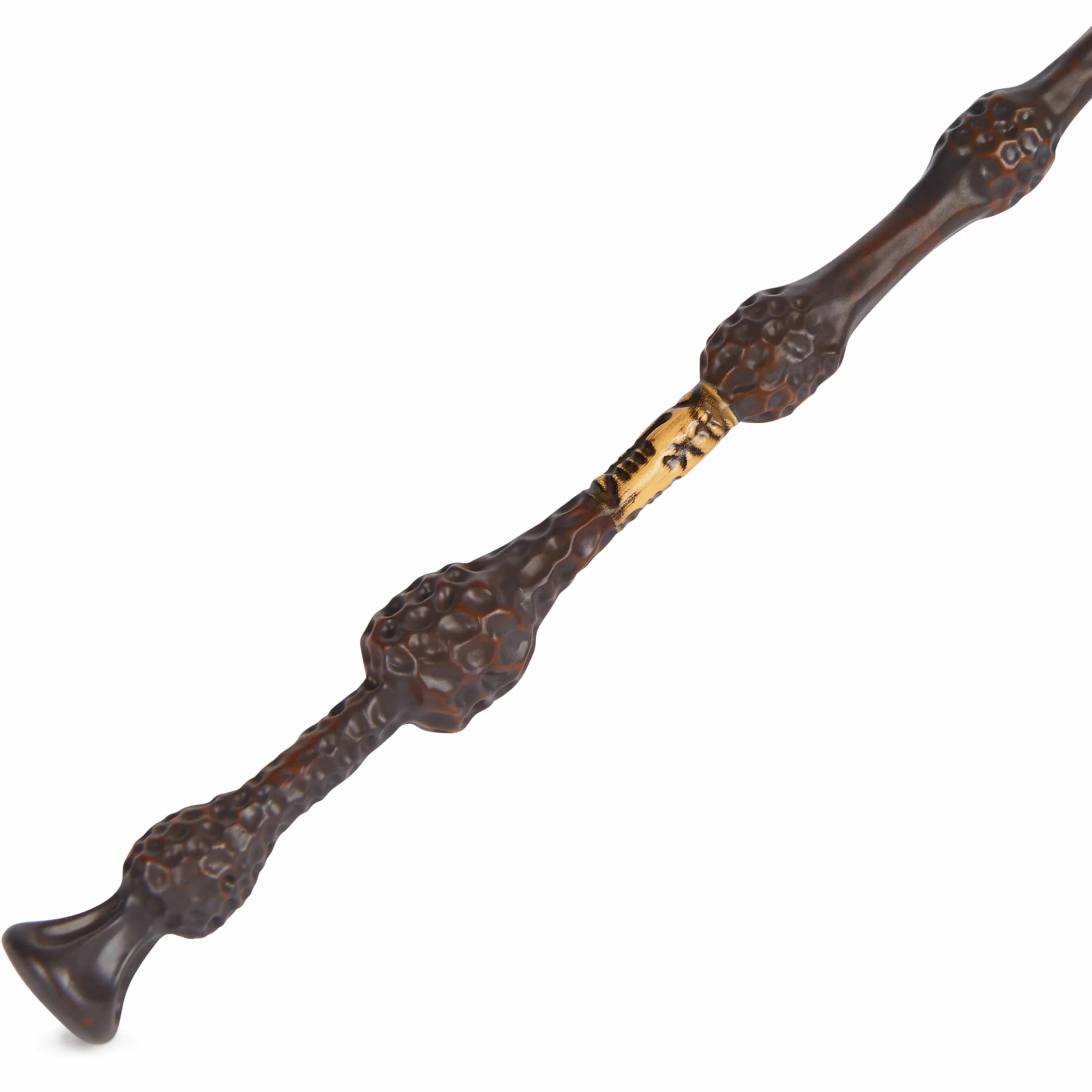 Wizarding World Harry Potter Autentyczna plastikowa różdżka Albus Dumbledore, z uchwytem Hogwartu, 30 cm, zabawka dla fanów w wieku od 14 lat, złota