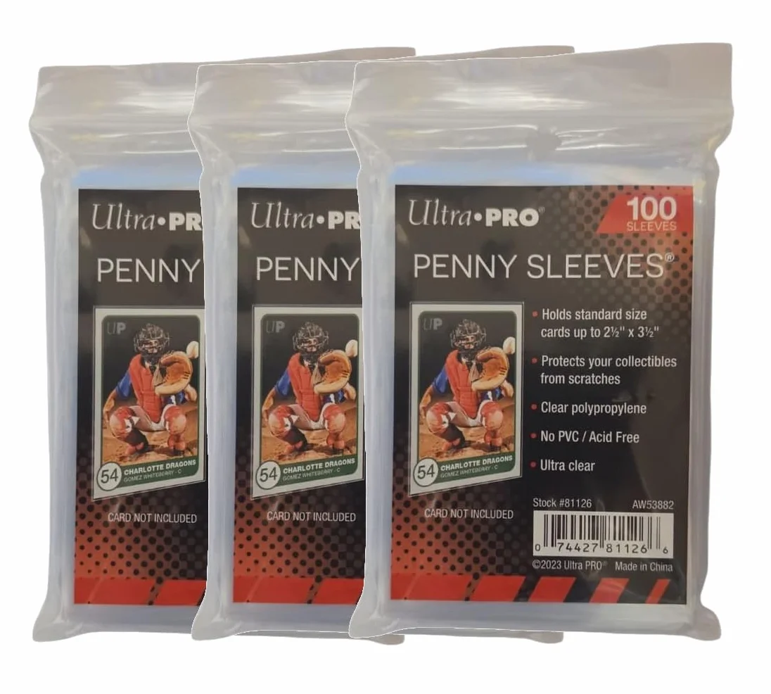 Ultra Pro Standard Regular Soft Penny folie na karty, przezroczyste koszulki na karty kolekcjonerskie, takie jak Pokemon, Magic Sport, standardowy rozmiar, 300 sztuk
