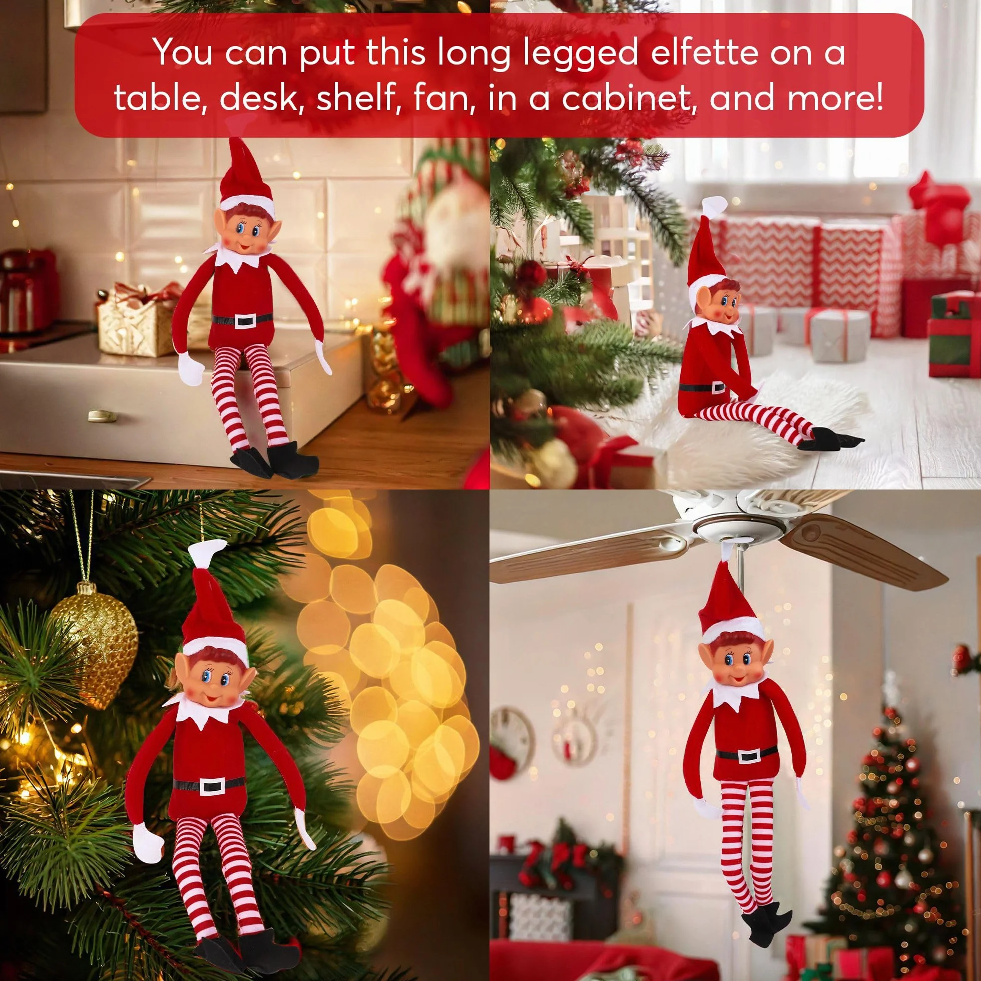 Elfen Behavin Badly Pluszowy elf z długimi nogami, dla chłopców lub dziewczynek, 30 cm