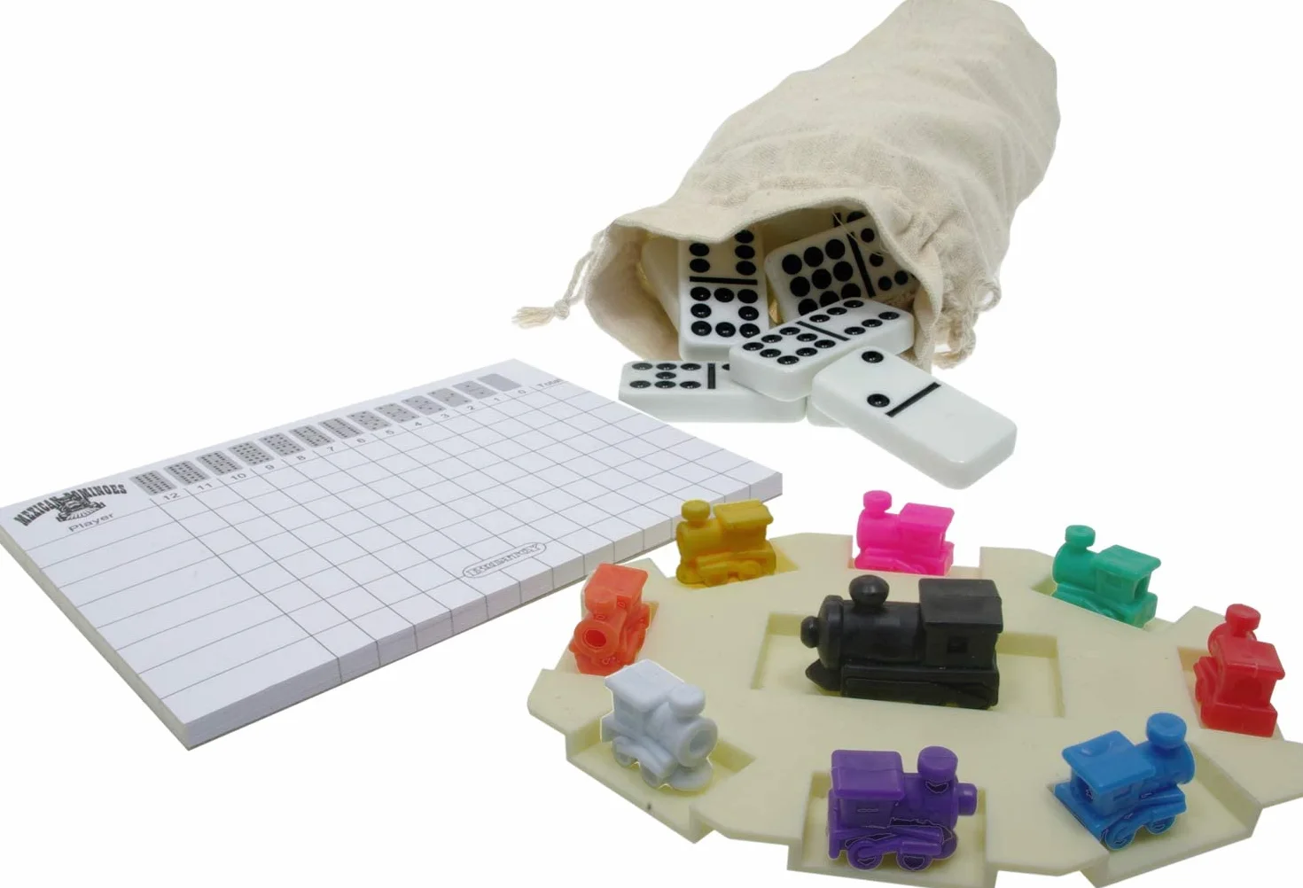 Brimtoy Meksykańskie domino kolejowe podwójne 12 s