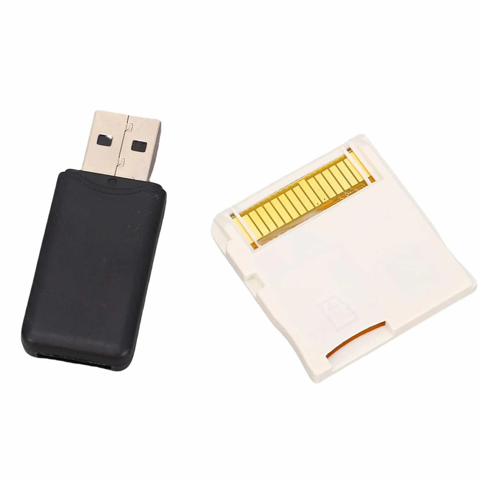 Karta Flash dla 2DS 3DS Console Game Console ASIC Game Film Memory Card z Czytnikiem Kart, Szybciej i Stabilna Obsługa Małych Kart Pamięci (WHITE)