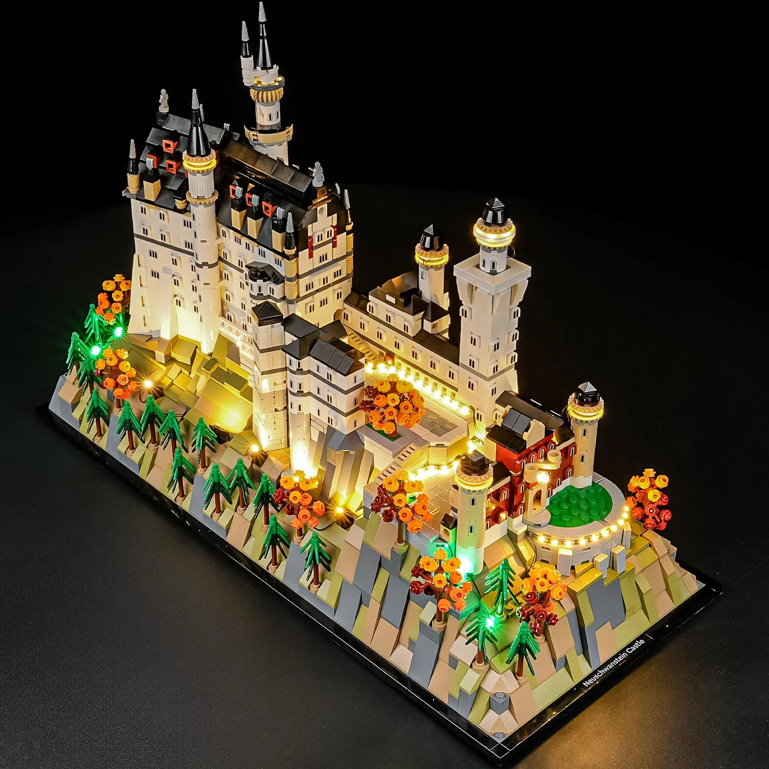 YEABRICKS Światło LED do modelu klocków Lego-21063 Architektura Zamek Neuschwanstein (zestaw nie jest dołączony)