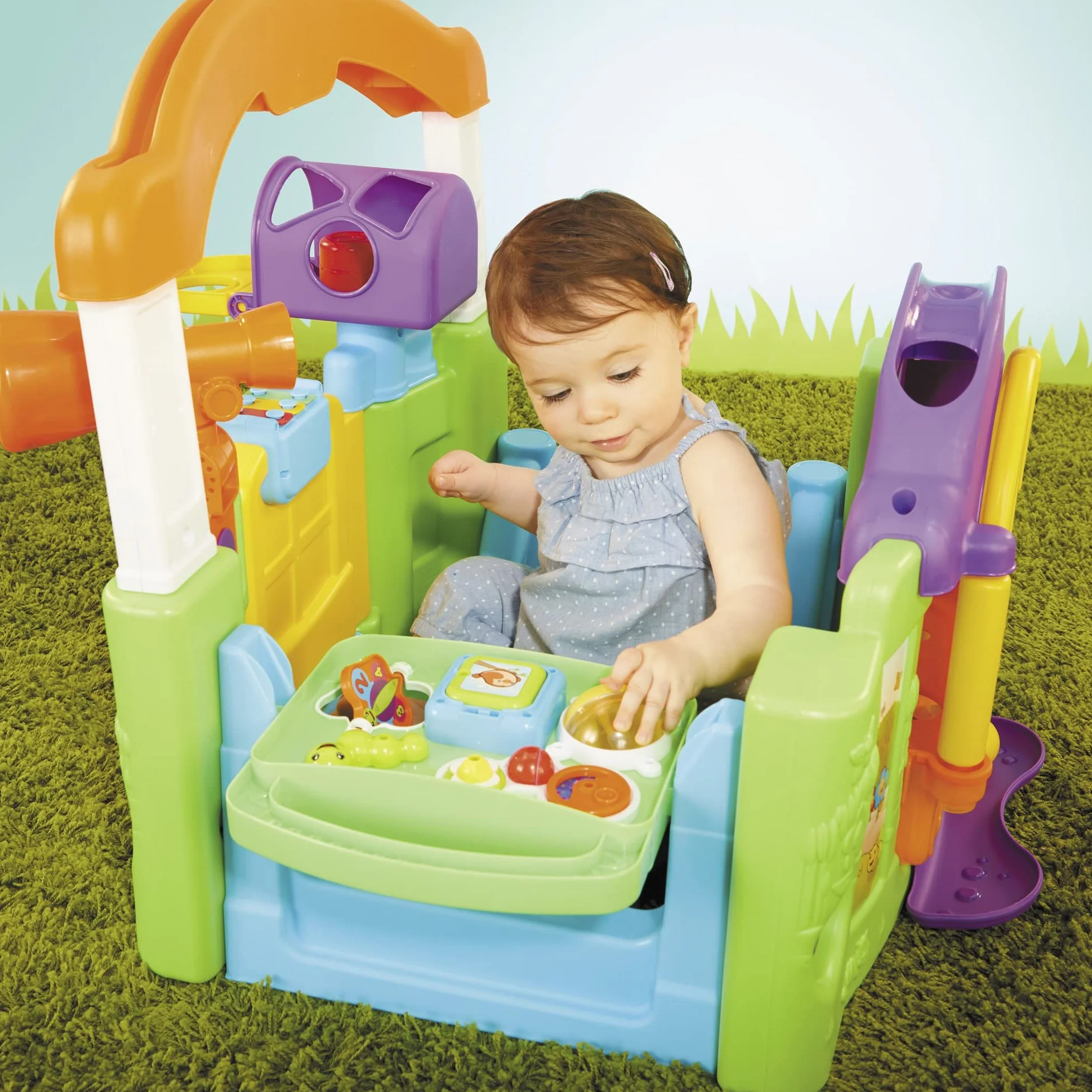 Little Tikes Interaktywny Ogródek - Zestaw do zabawy dla niemowląt i małych dzieci z interaktywnymi funkcjami - Promuje rozwój zmysłów malucha