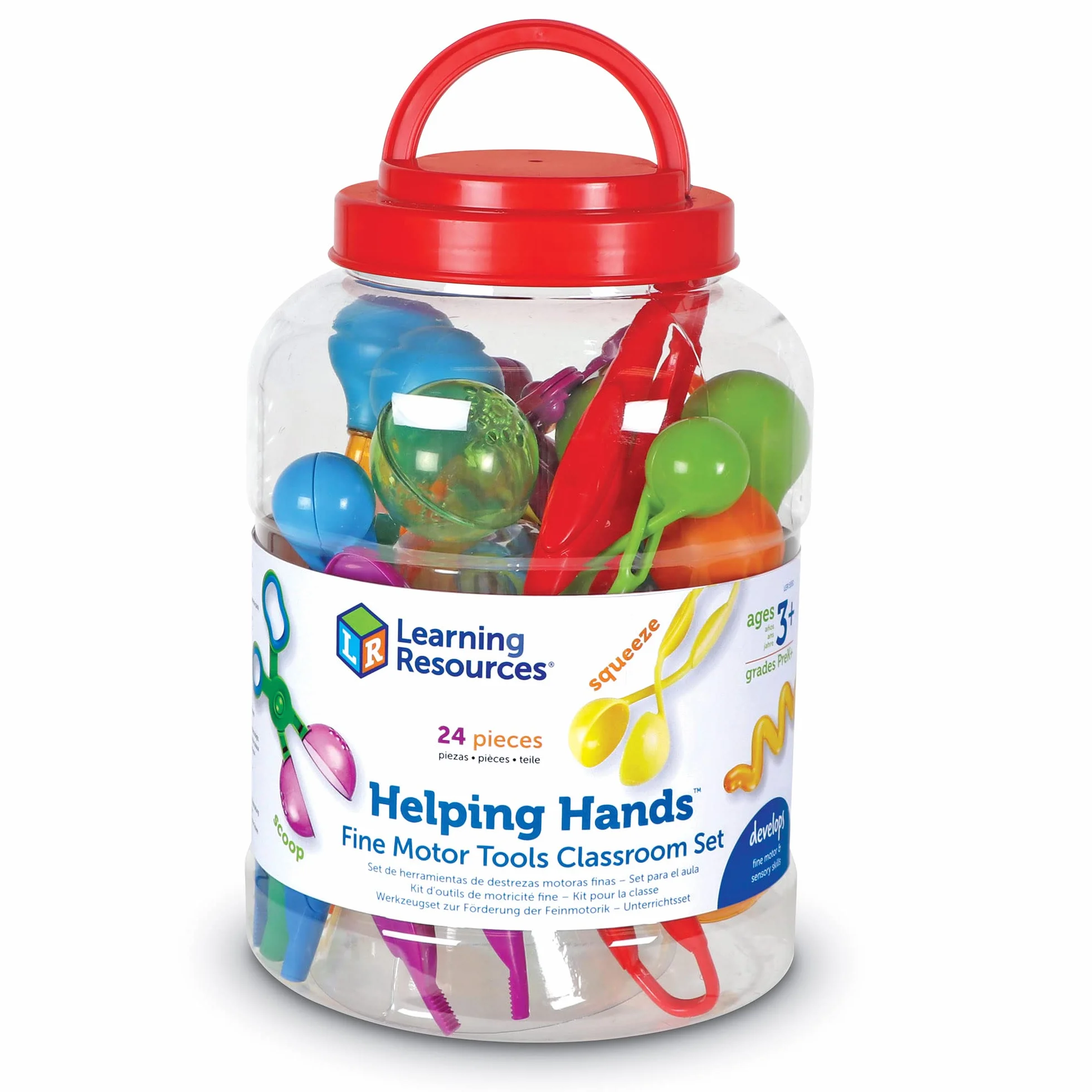 Learning Resources Szkolny Zestaw Narzędzi do Rozwijania Motoryki Małej Helping Hands, Zabawki edukacyjne dla małych dzieci, Pomoce dla nauczycieli do użycia w klasie