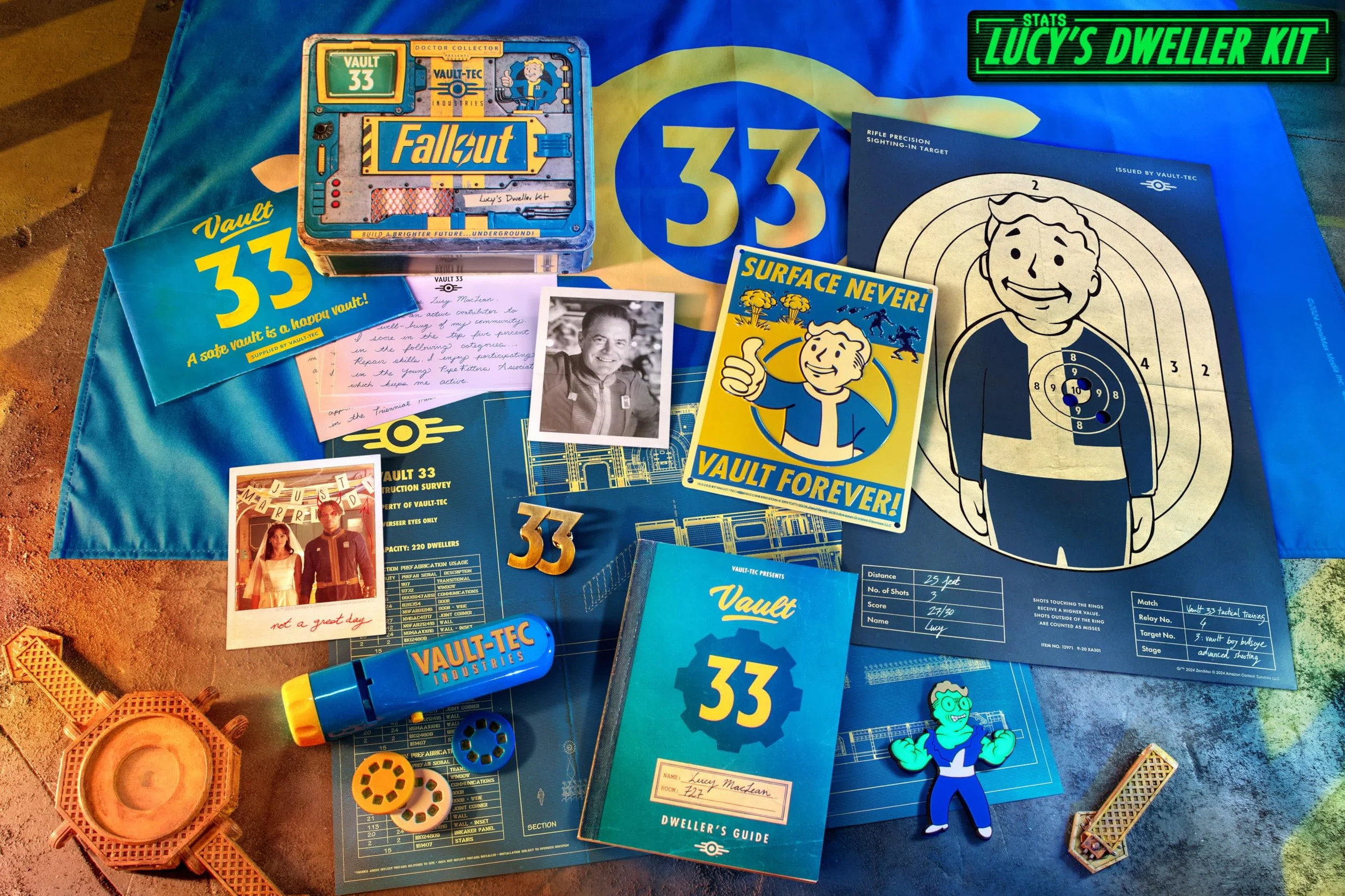 Doctor Collector - Fallout: Lucy's Dweller Kit, 13 Piece Set, Iconic Collectibles, TV Series Memorabilia
