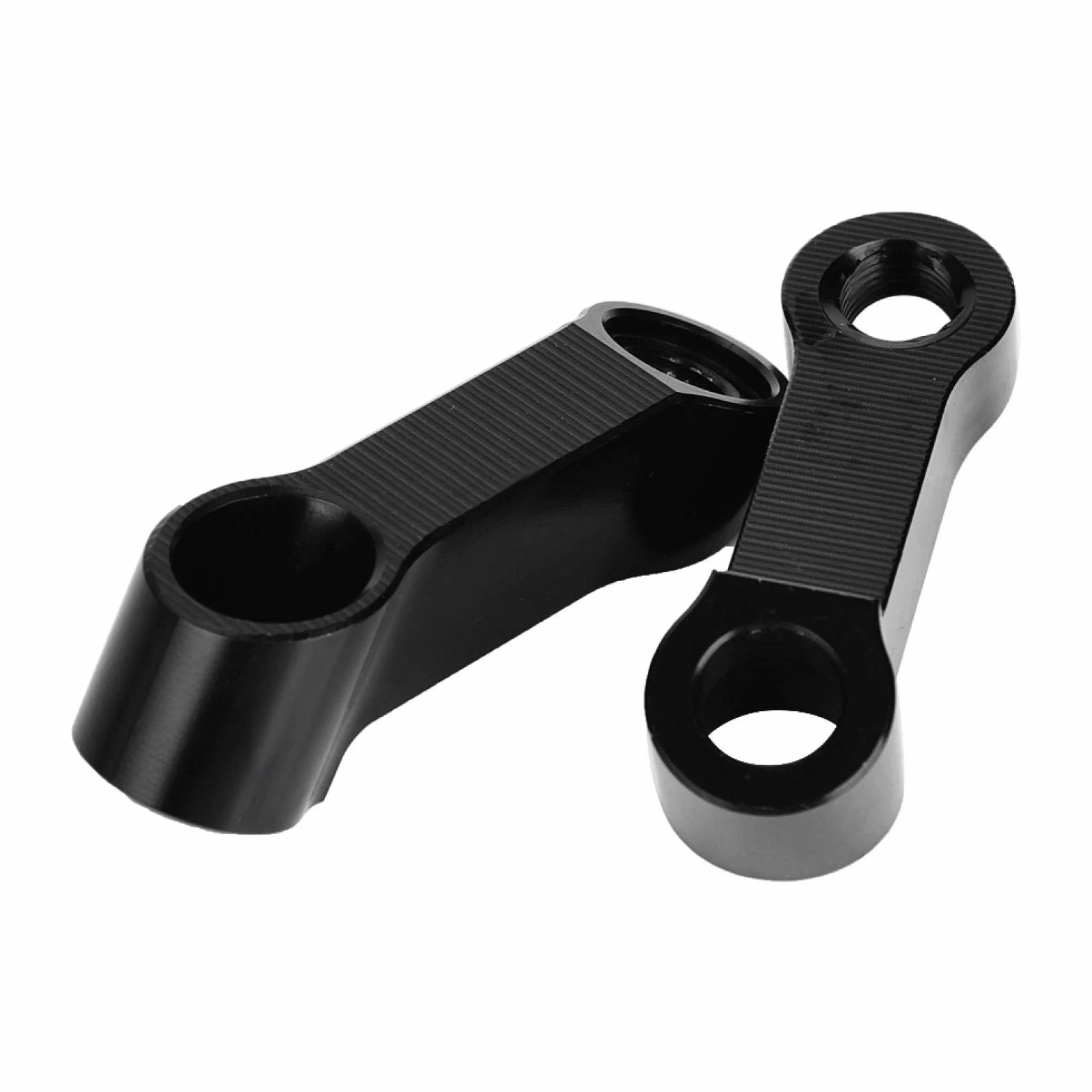 Akozon Mirror Adapter, M10 / M8 Riser Mount Extension 1 zestaw Motocyklowe lusterko wsteczne Zestaw adaptera Akcesoria motocyklowe Czarny