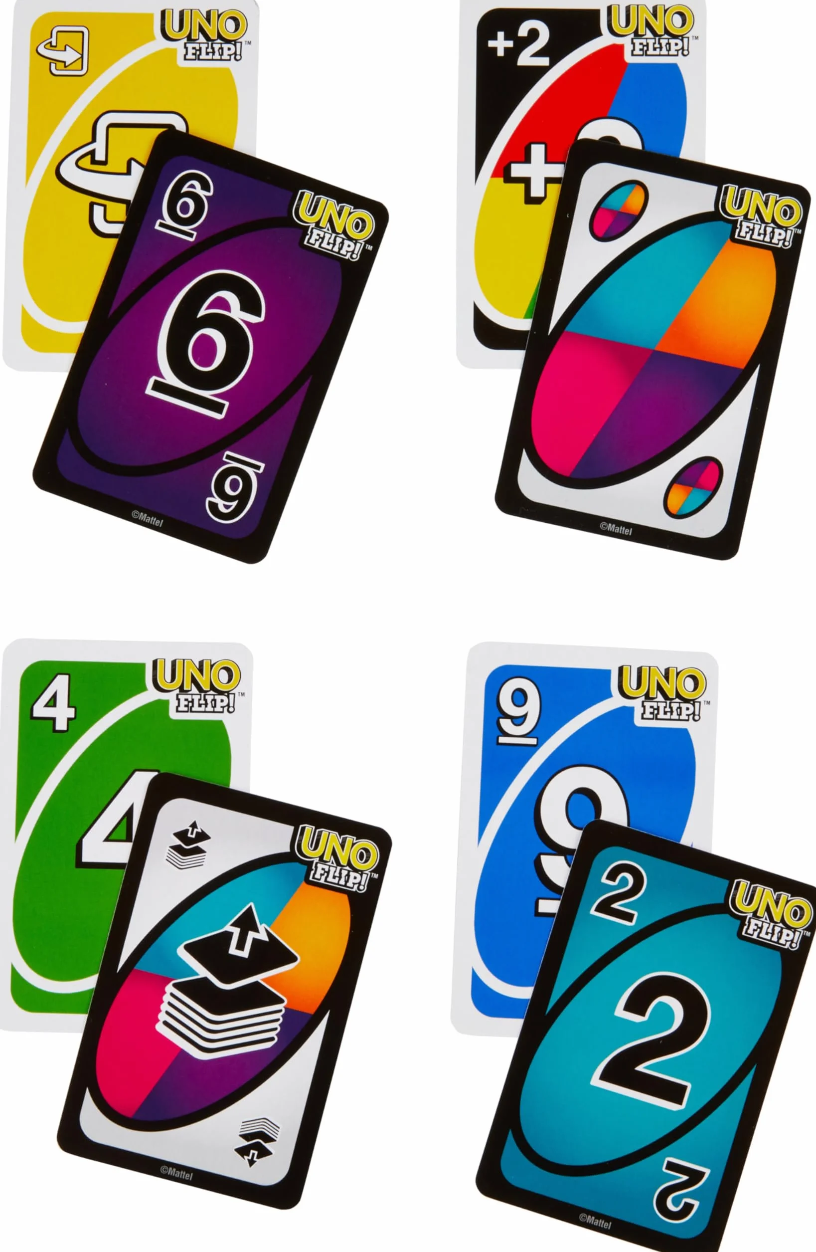 Mattel Games UNO FLIP! rodzinna gra karciana z 112 kartami, świetny prezent dla dzieci w wieku 7 lat i starszych, GDR44