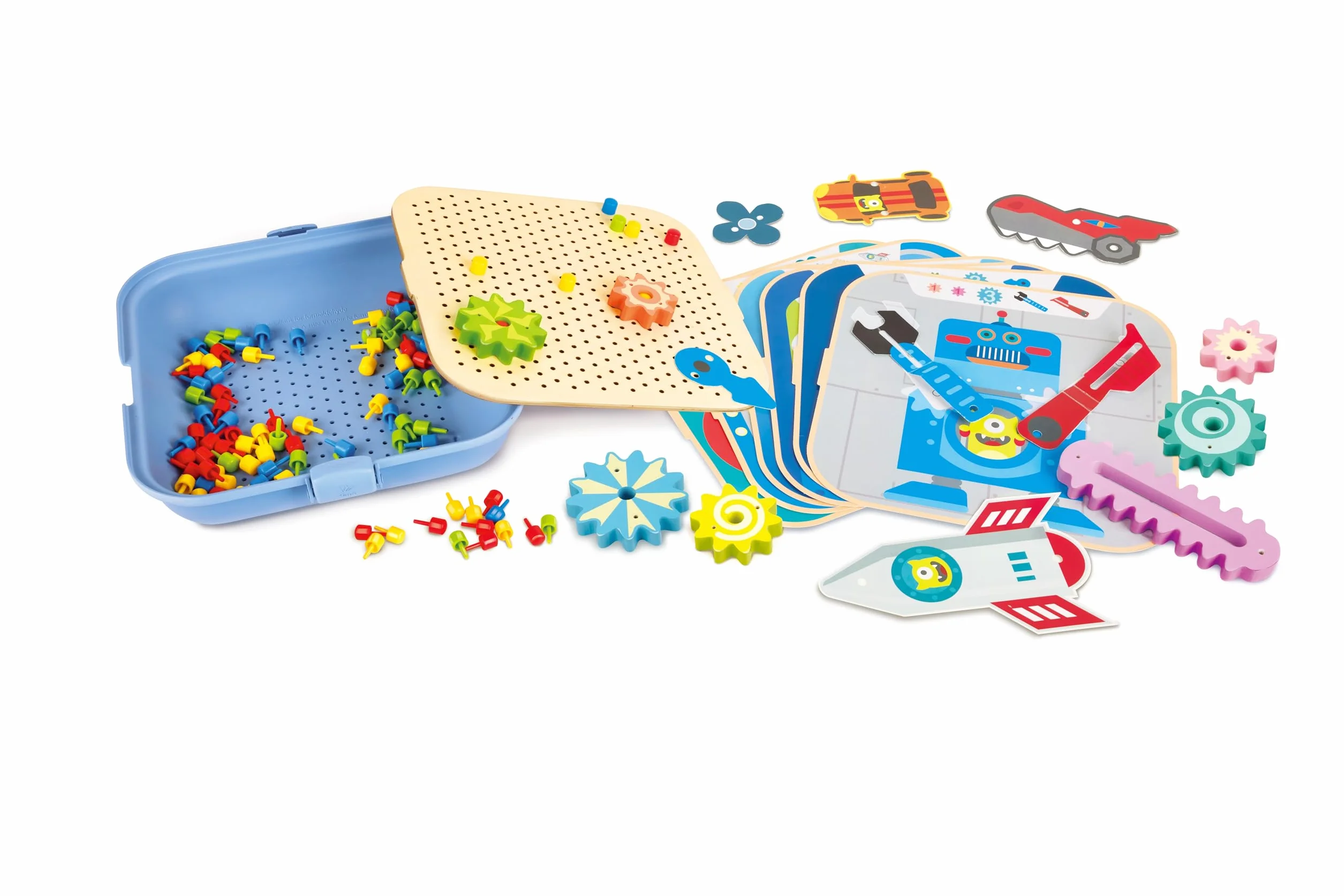 Hape E1065 Zestaw przekładni i konstrukcji, wielokolorowy