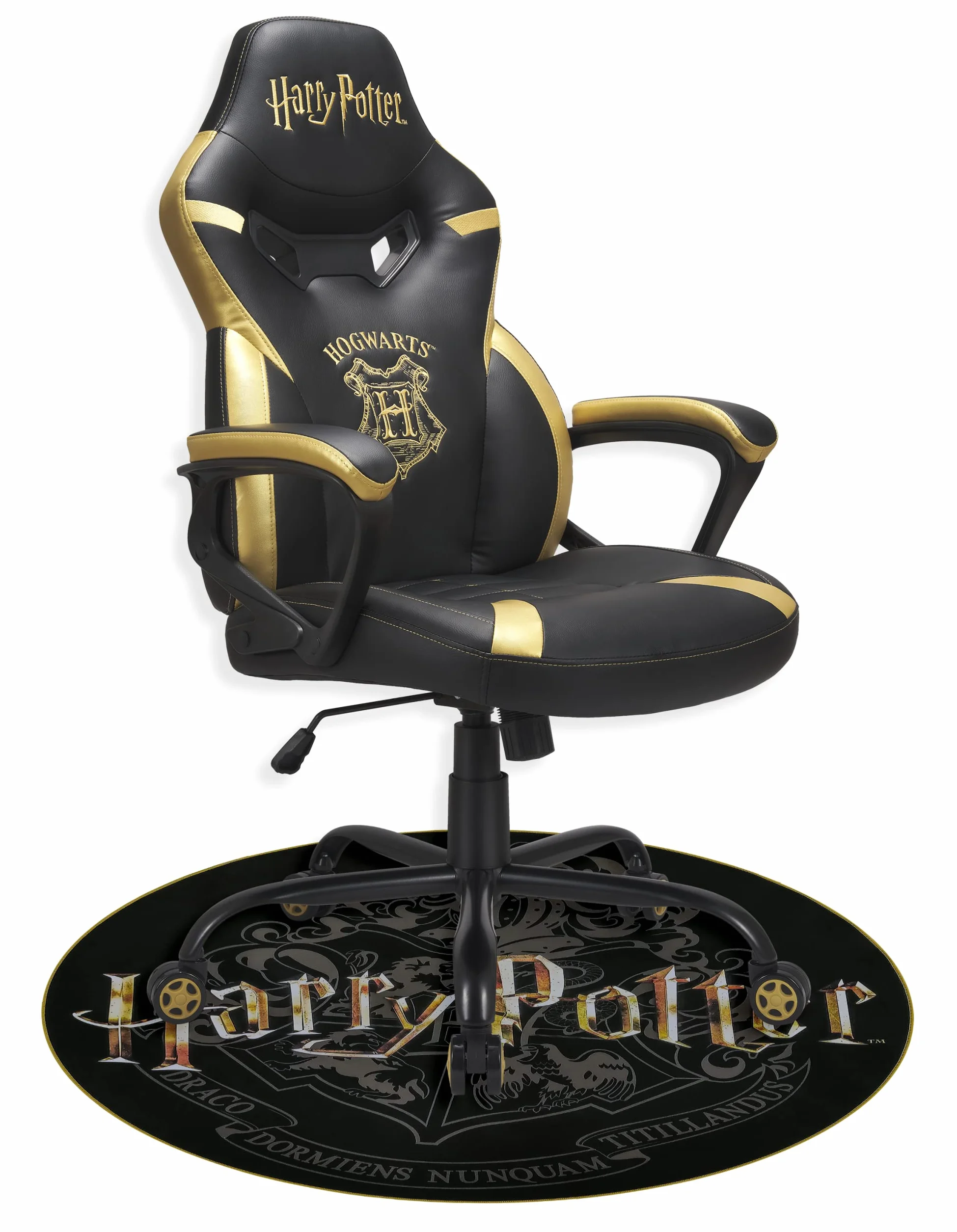 Harry Potter antypoślizgowa mata dla graczy do krzesła do gier Czarny 100 cm x 100 cm
