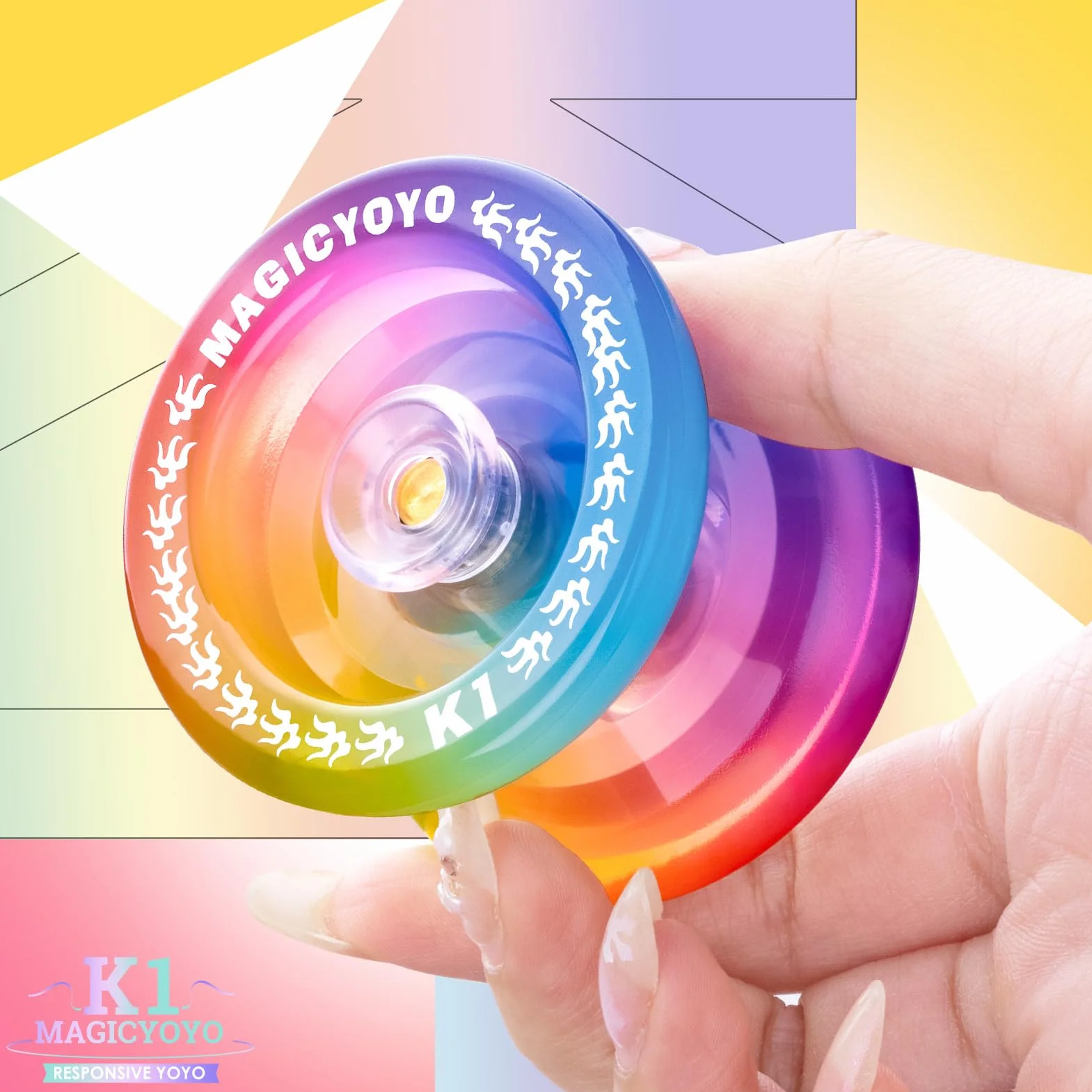 MAGICYOYO JoJo K1-Plus, Responsive Yoyo dla dzieci, profesjonalny wyczyn Jo Jo Jo dla początkujących, profesjonalny trick Yoyo z torbą do przechowywania, 12 strun JoJo i rękawicą Yo-Yo
