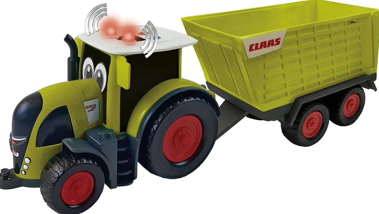 Happy People L&S 34541 Claas Kids Axion 870 Traktor + przyczepa Cargos 750 - ze światłem i dźwiękiem