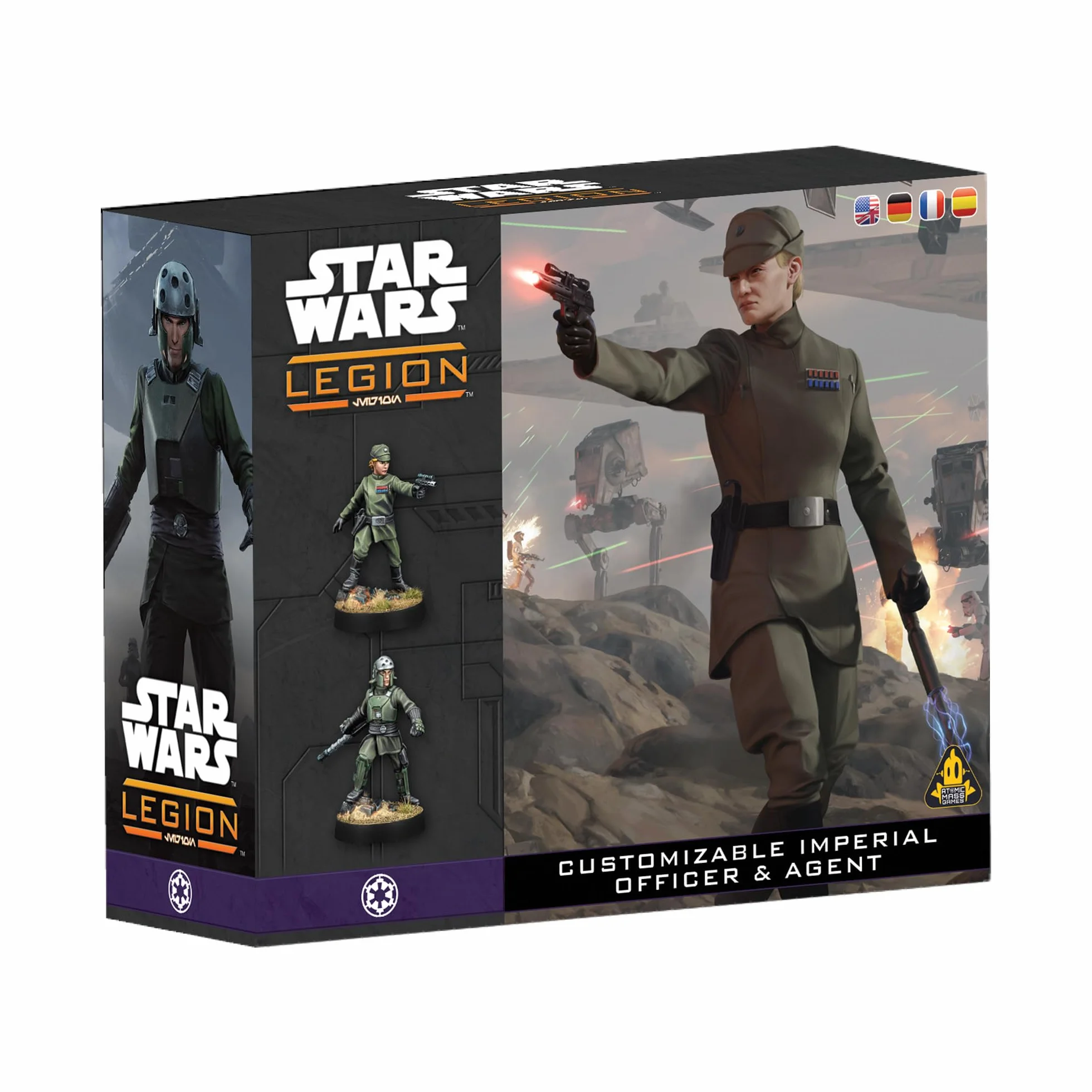 Asmodee, Star Wars: Legion – Customizable Imperial Officer & Agent, rozszerzenie, Atomic Mass Games, tablet, dla 2 graczy, 14+ lat, 120-180 minut, niemiecki, wielojęzyczny