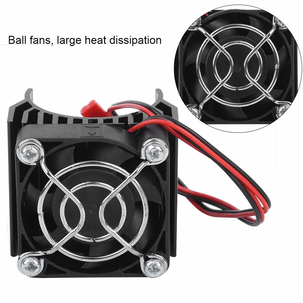 Keenso RC Chłodnica Radiatora 36 mm do Silnika 1/10 RC Car 540 3650 3660 3670 Czarna