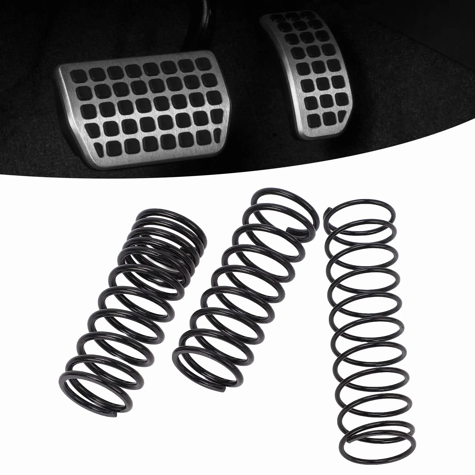3PCS Upgrade Pedal Zestaw Spring Metal Black Wysoka Wymiana Mod Kompletny Powrót dla Logi G25 G29 G920 G923 Pedały Wyścigowe Akcesoria