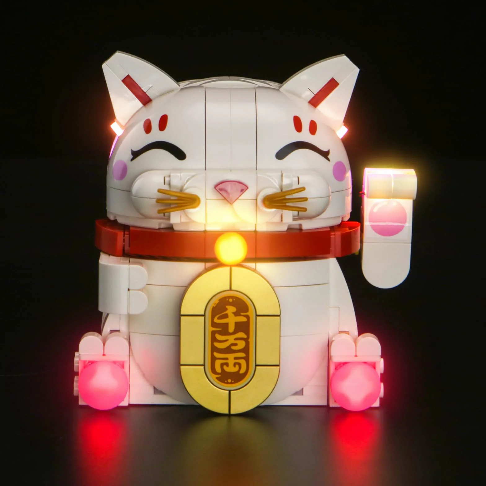 Zestaw świateł LED kompatybilny z Lego 40813 Lucky Cat (nie jest to model), zestaw oświetleniowy kompatybilny z Lego Lucky Cat kreatywna zabawka