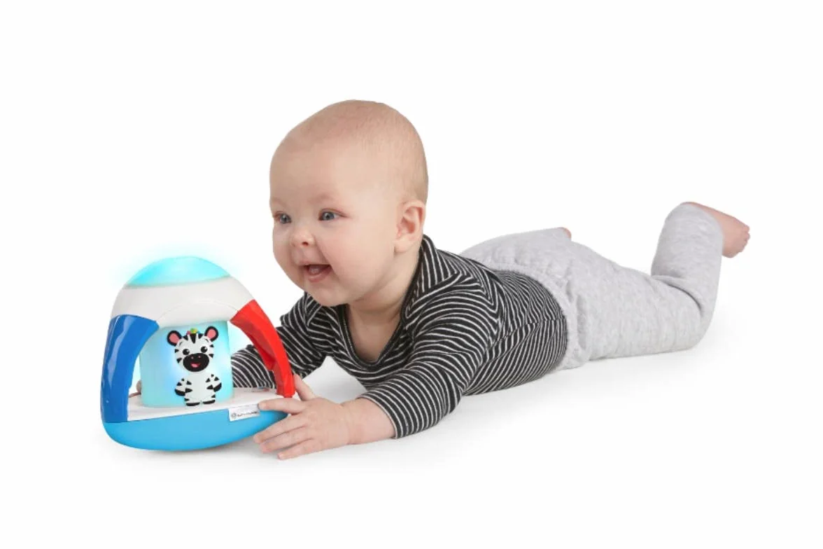 Baby Einstein 12084 Curiosity Kaleidoscope, elektroniczna zabawka ze światłami i muzyką, uczy kolorów w trzech różnych językach, wielokolorowa, 680 g
