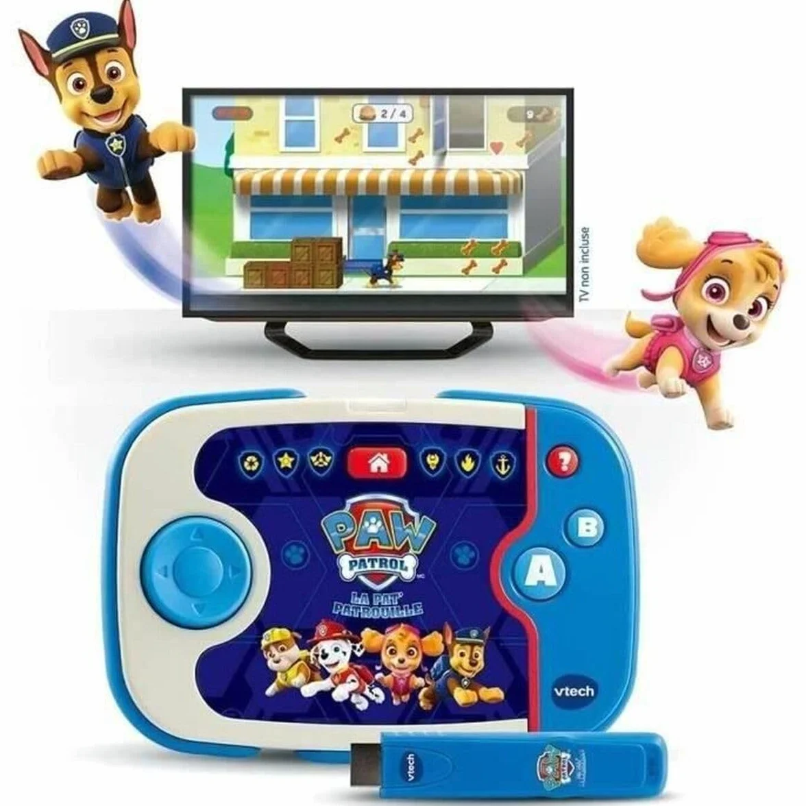 VTech 616005 - ABC Smile TV Psi Patrol, edukacyjna konsola telewizyjna, zabawka edukacyjna dla dzieci - 3/7 lat - wersja PL