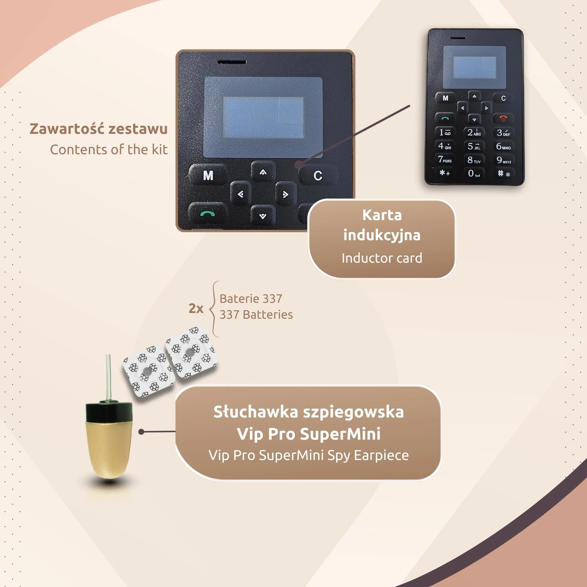 PingaOculto Słuchawka Szpiegowska GSM Egzamin Ukryte Mini Niewidoczne dla Karty NanoSIM z Mikrofonem - Słuchawki Szpiegowskie Bezprzewodowy Douszna (Słuchawka Szpiegowska Vip Pro SuperMini Karta GSM)