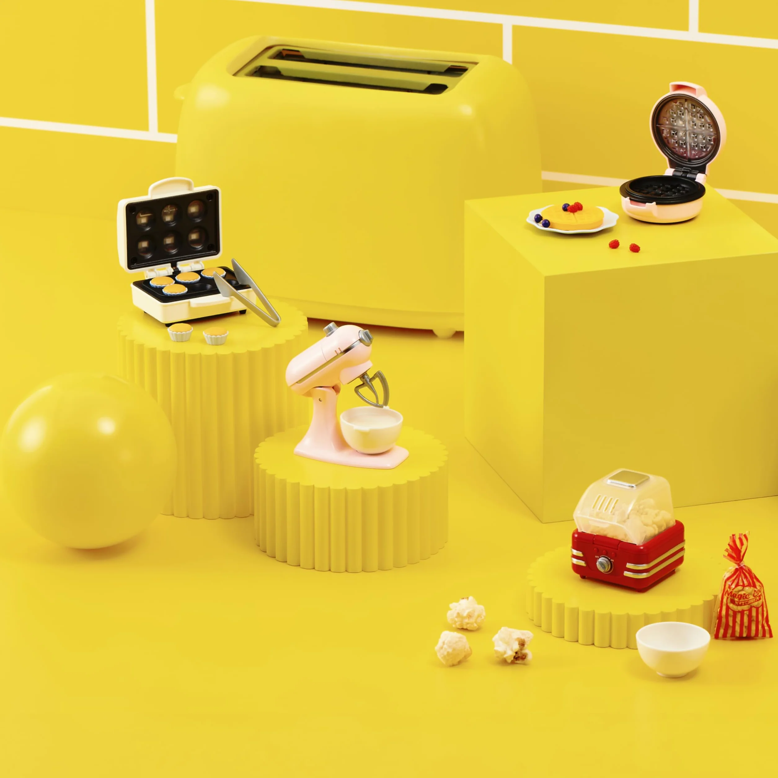 MINI BRANDS MAGICZNA SERIA KUCHENNA Z 1 KUCHNĄ KUCHNĄ KUBEKĄ - KOSTKA