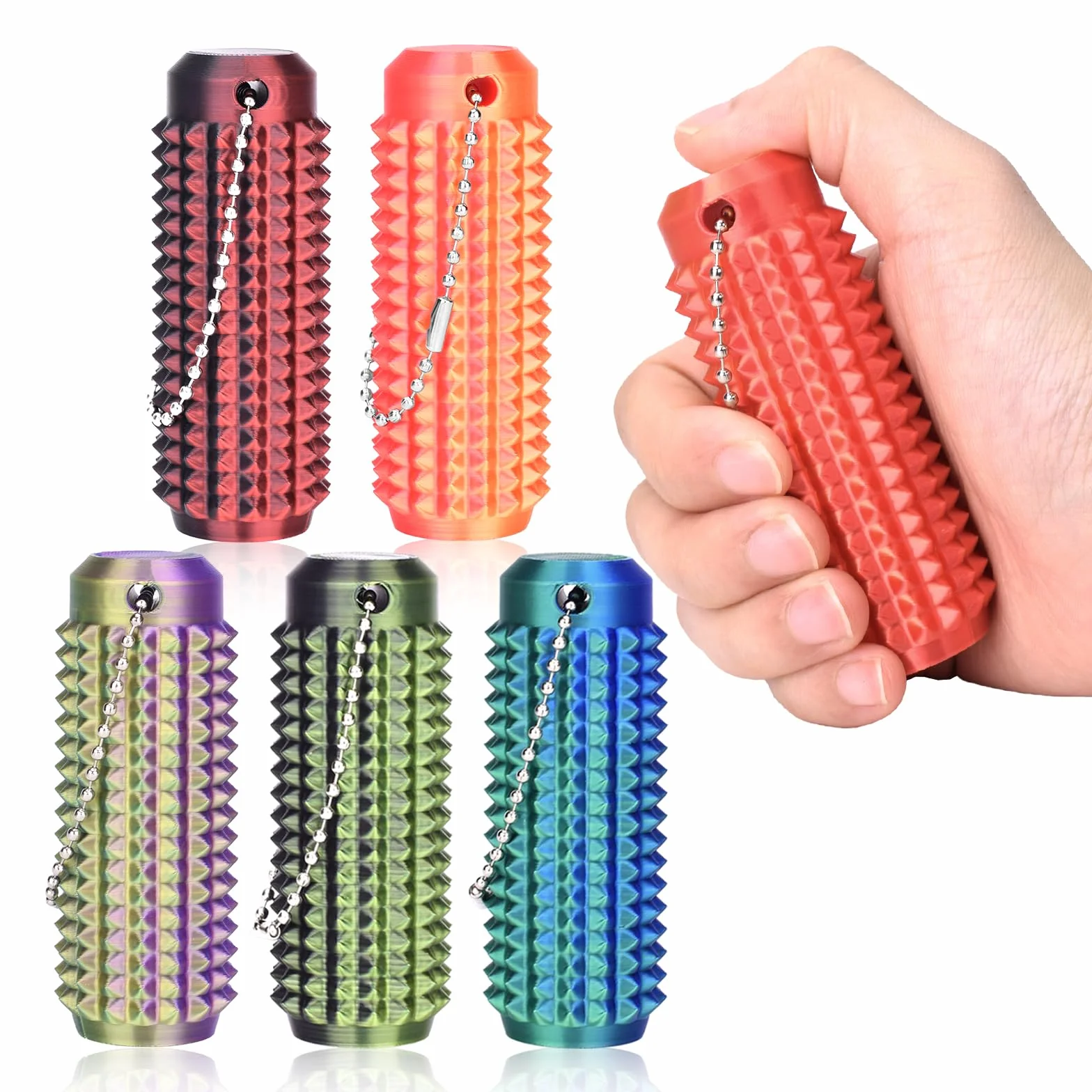 ATOMUS 5 szt. Małe Ouchies Fidget Zabawka Spiky Grippie Stim Brelok Ból Stim Fidget Brelok Spiky Sensoryczny na Relaks Zmniejszenie Stresu
