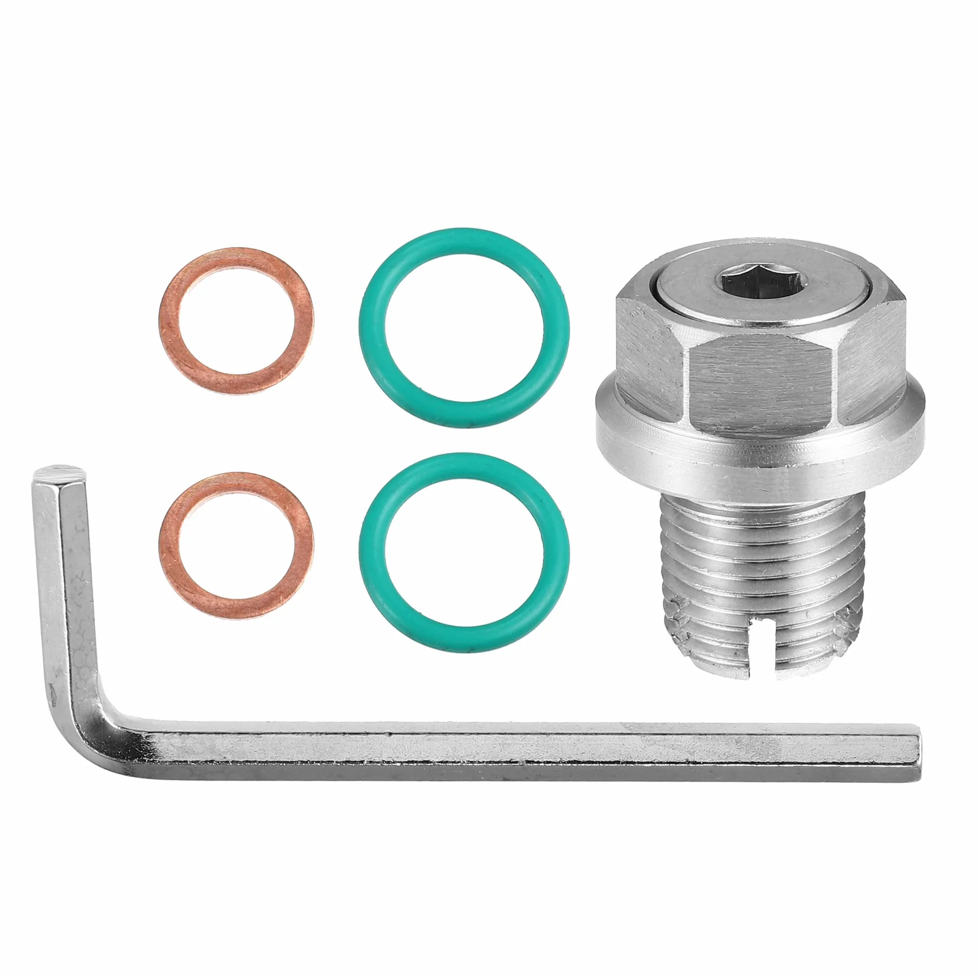 A ABSOPRO Zestaw śrub spustowych oleju, bardzo duży, ze stali nierdzewnej, samogwintujący gwint miski olejowej, zestaw naprawczy M14.1-1,25 x 15 mm
