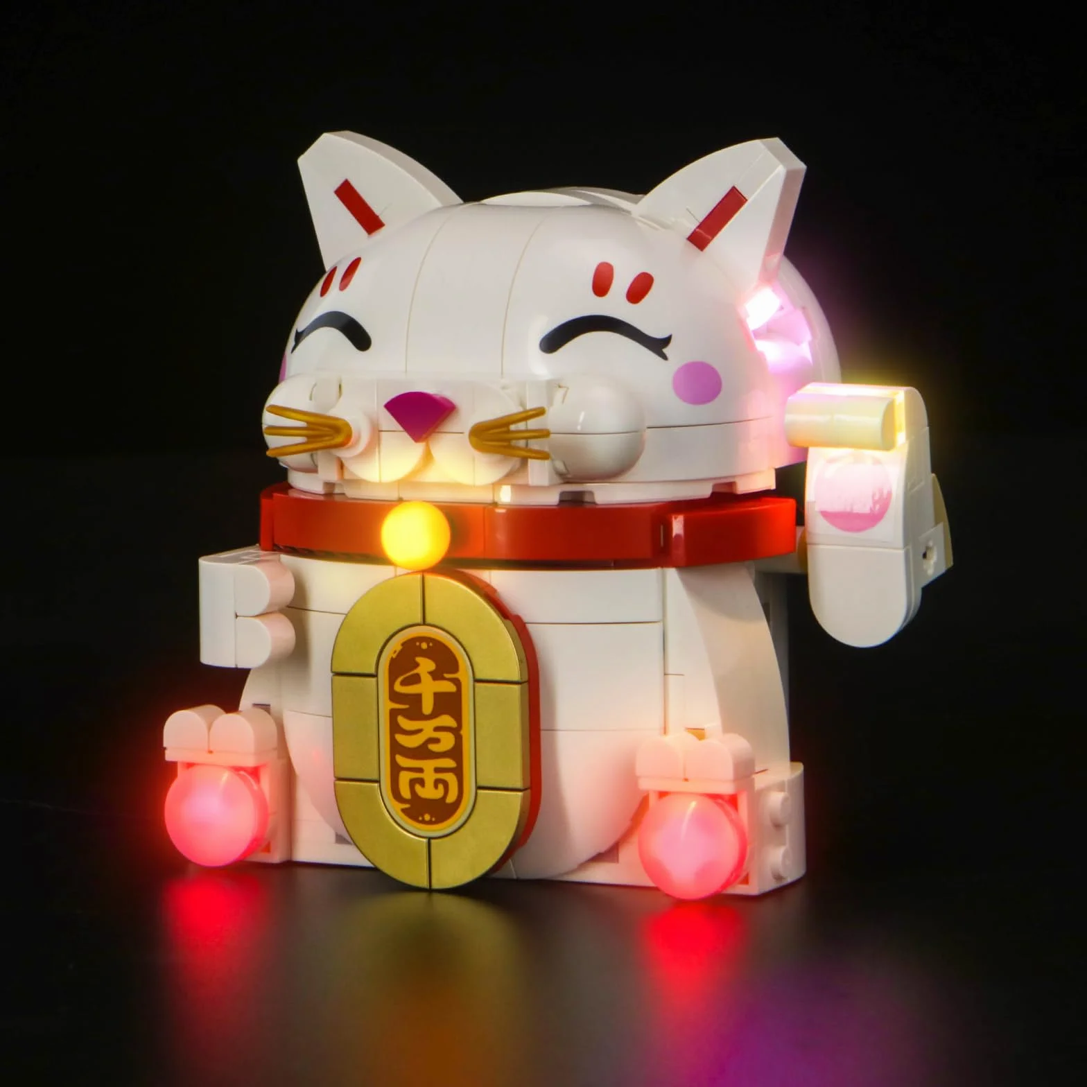 Zestaw świateł LED kompatybilny z Lego 40813 Lucky Cat (nie jest to model), zestaw oświetleniowy kompatybilny z Lego Lucky Cat kreatywna zabawka
