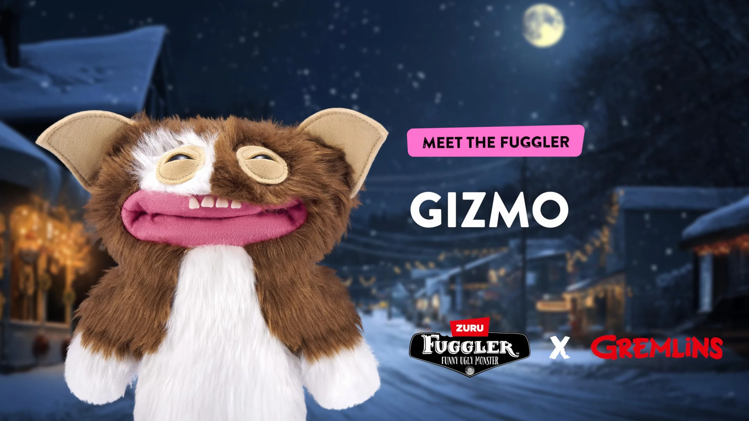 Fuggler x The Gremlins by ZURU Funny Ugly Monster, Plush, Collectible, Toy (Gizmo)