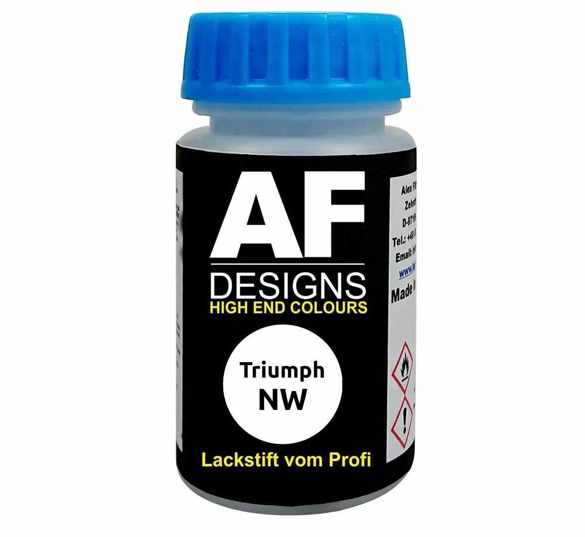 Alex Flittner Designs Lakier w sztyfcie do Triumph NW Crystal White szybkoschnący lakier atramentowy lakier motocyklowy