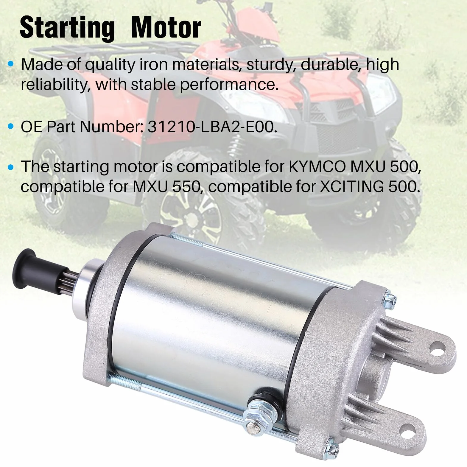 Surakey 31210-LBA2-E00 rozrusznik silnika rozruchowego do KYMCO MXU 500 MXU 550 XCITING 500