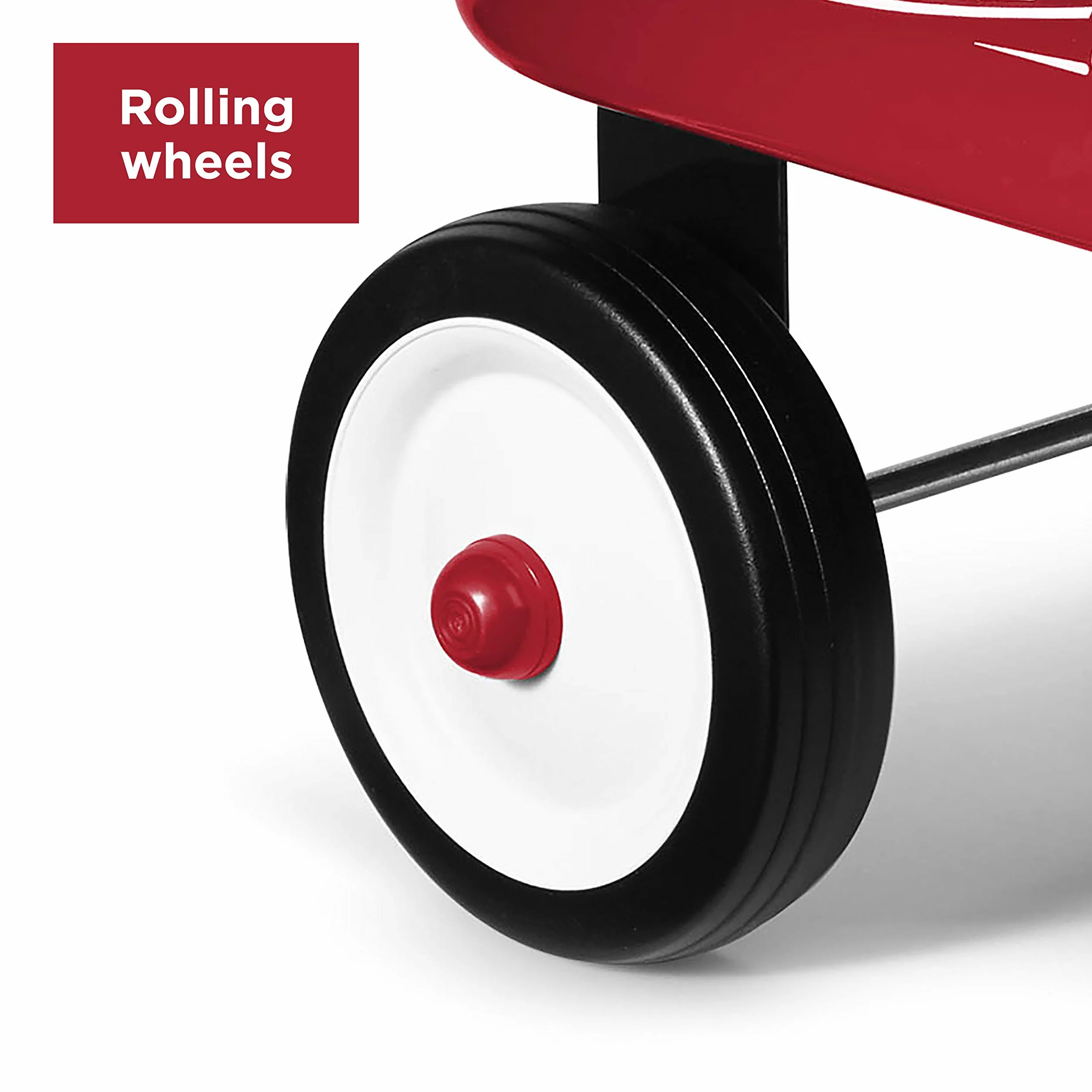 Radio Flyer Little Red Toy Wagon, mały wózek zabawkowy do ekspozycji, długość 36 cm