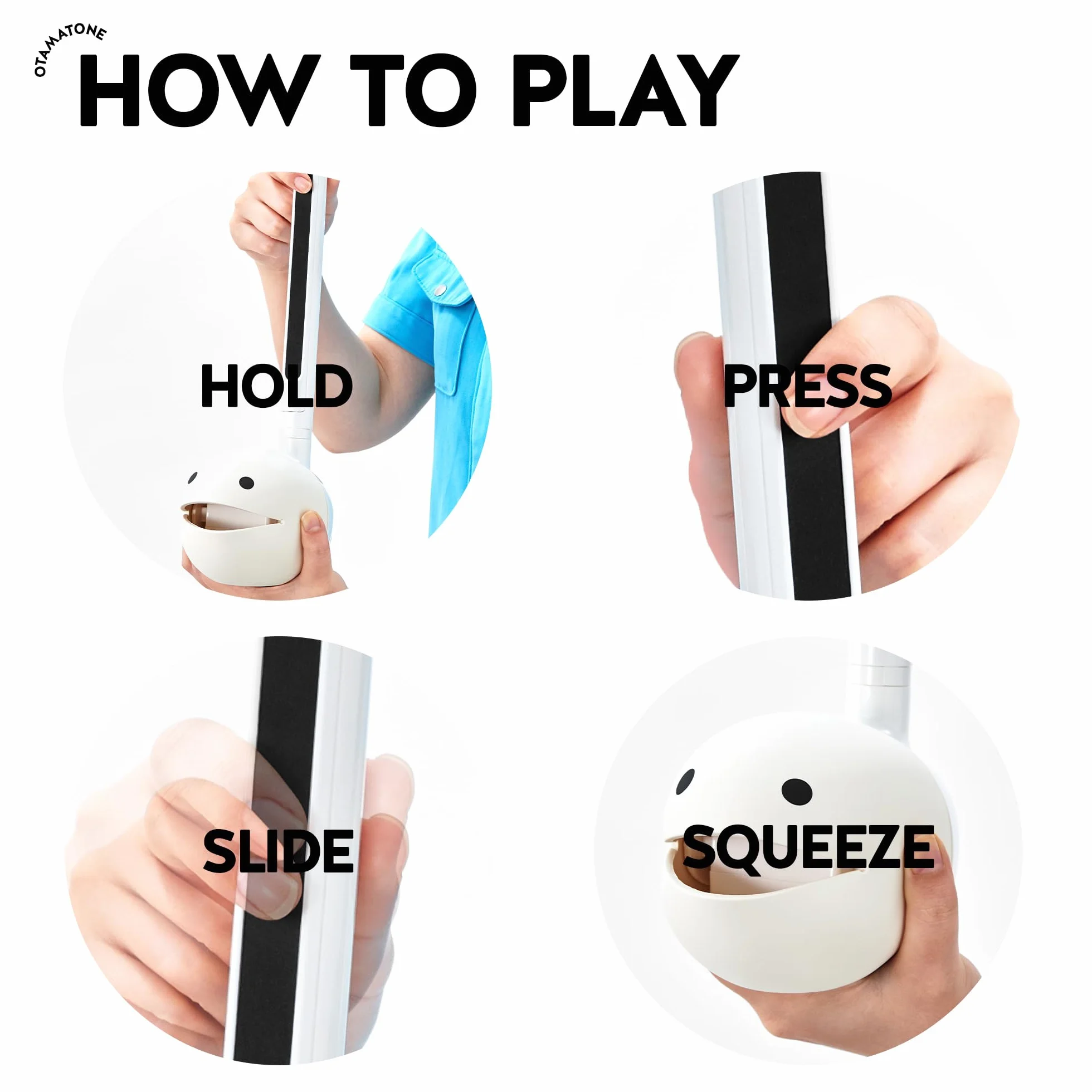 Otamatone Deluxe [edycja angielska] elektroniczny instrument muzyczny, zabawka, przenośny syntezator z Japonii, od Cube/Maywa Denki, biały