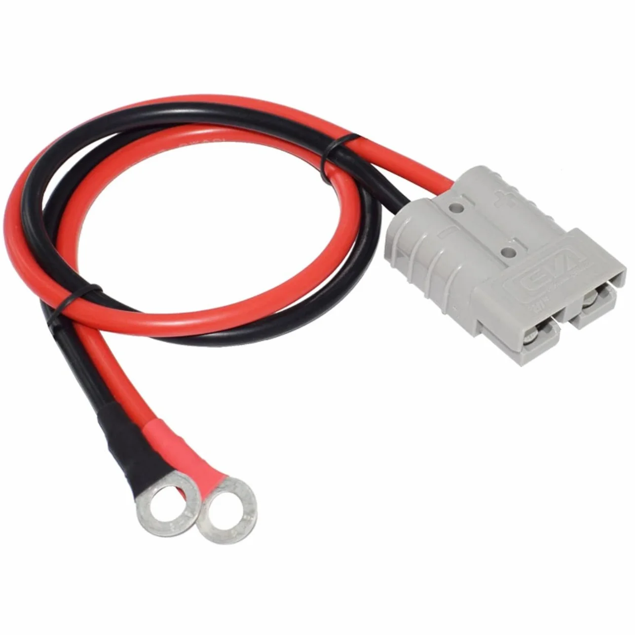Przyłącze akumulatora 50 A, 600 V, wtyczka z kablem do O-ring, 10 AWG, 50 cm, wtyczka do wózka widłowego i wciągarki przyczepy