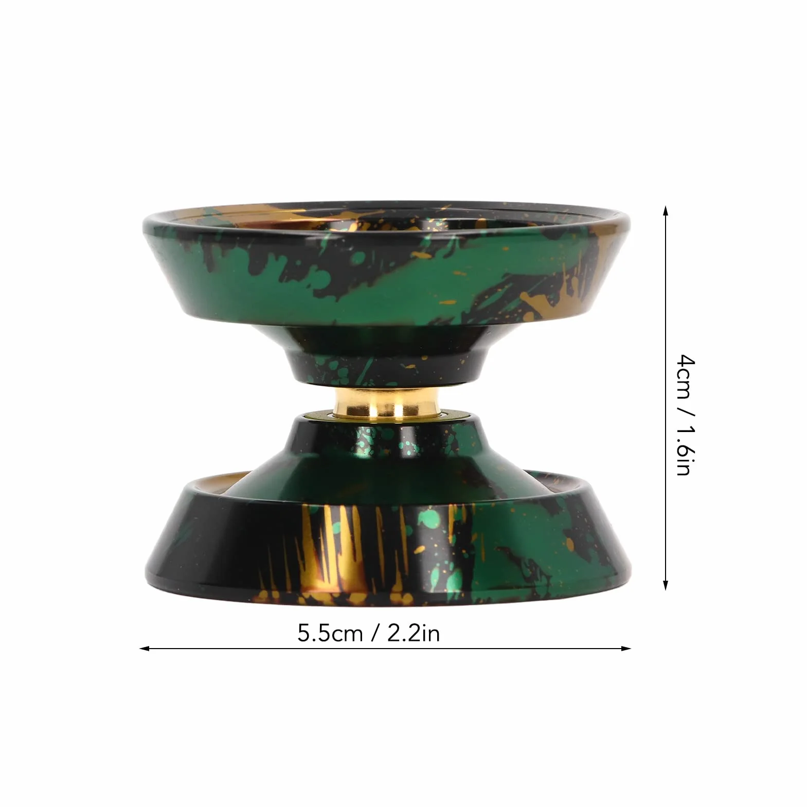 Marhynchus Premium Niereagujący Metal Aluminium Aluminium Yoyo Professional Yoyo z potężną stabilnością Rotacji dla Dzieci Dorosłych Początkujący Zaawansowani Gracze (czarne złoto)