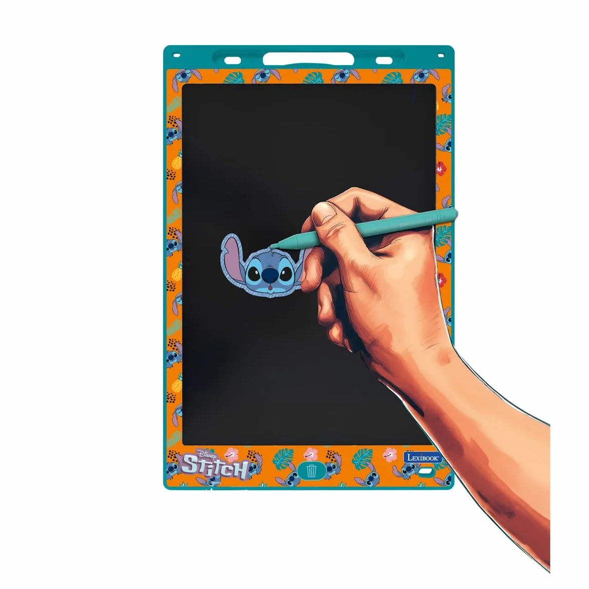 Lexibook CRT10D Disney Stitch, Magiczny Łupek, Artystyczna i Kreatywna Zabawka dla Dziewczynek i Chłopców, Format A4 z Wielokolorowymi Rysunkami, CRT10D, Niebieski, Pomarańczowy, Jeden Rozmiar