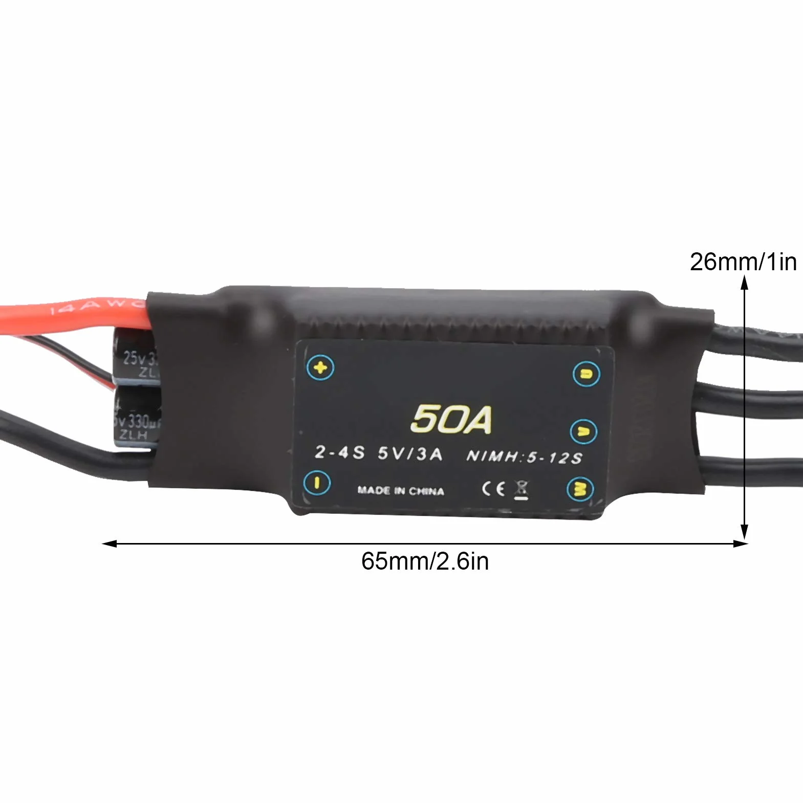 50A Bezszczotkowy ESC, regulator prędkości 5V / 3A Wyjście BEC Akcesoria RC do samolotów piankowych RC drone
